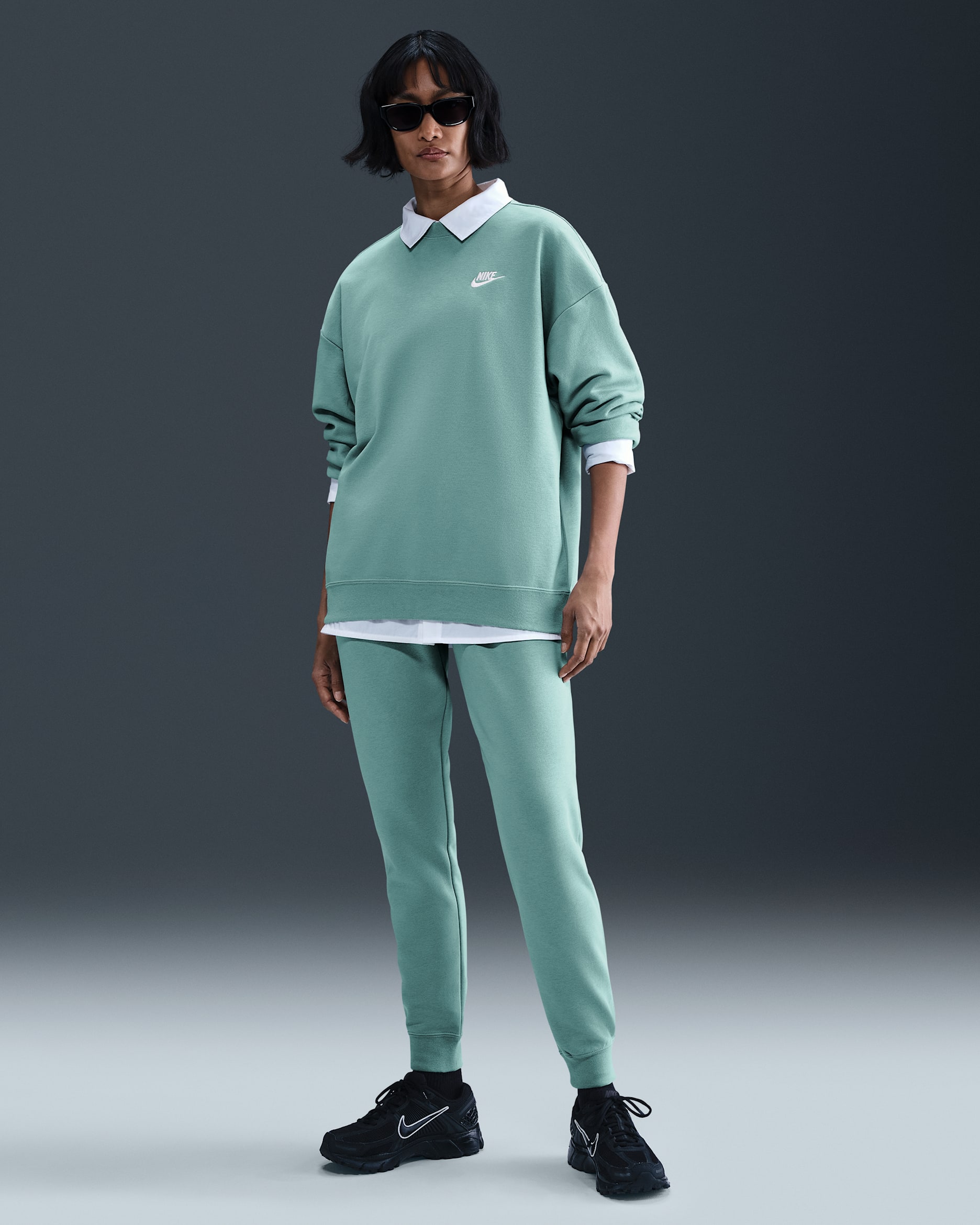 Nike Sportswear Club Fleece Women's Mid-Rise Joggers - Cannon/White