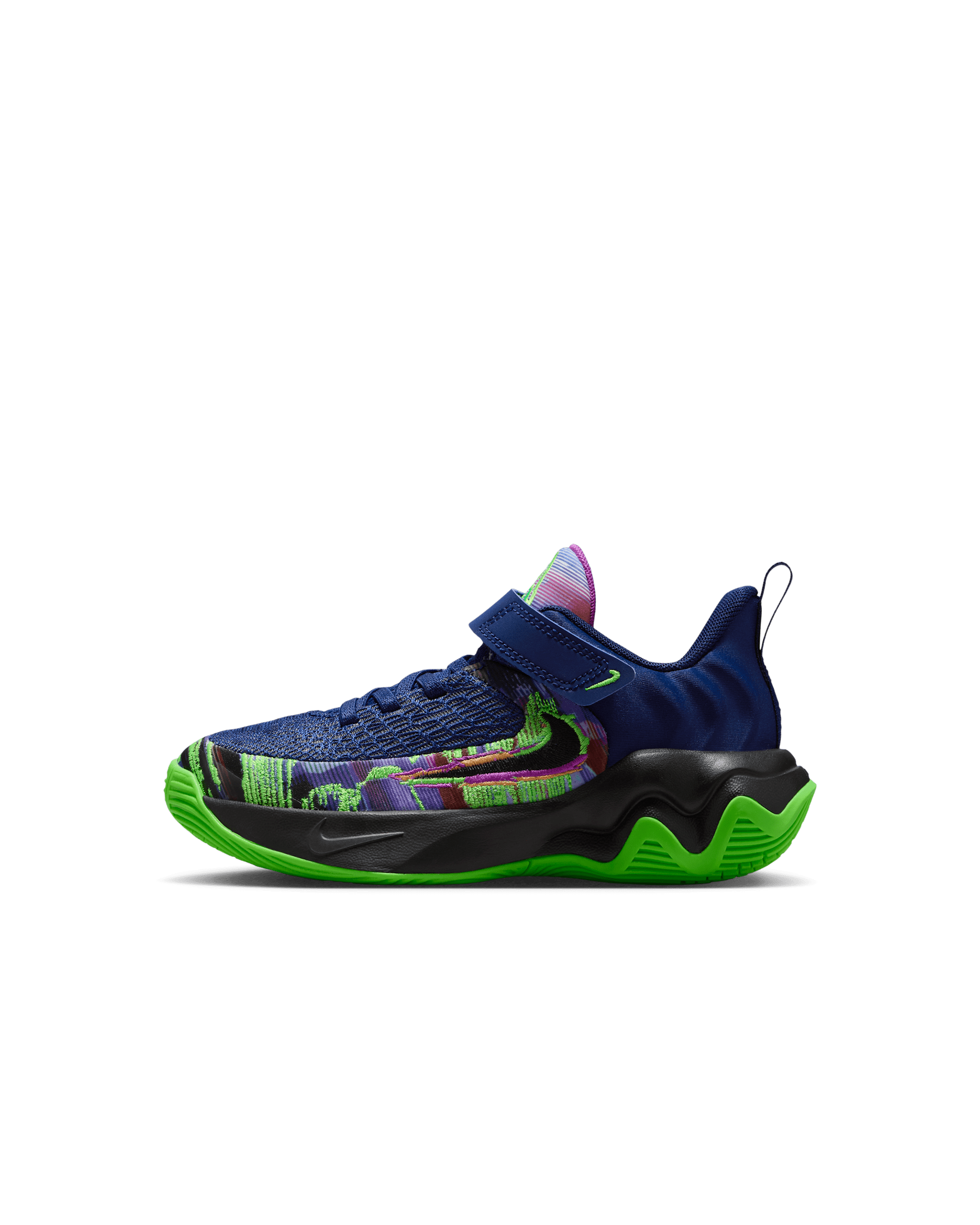 Giannis Immortality 4 Little Kids' Shoes - Blue Void/Green Strike/Vivid Purple/Black