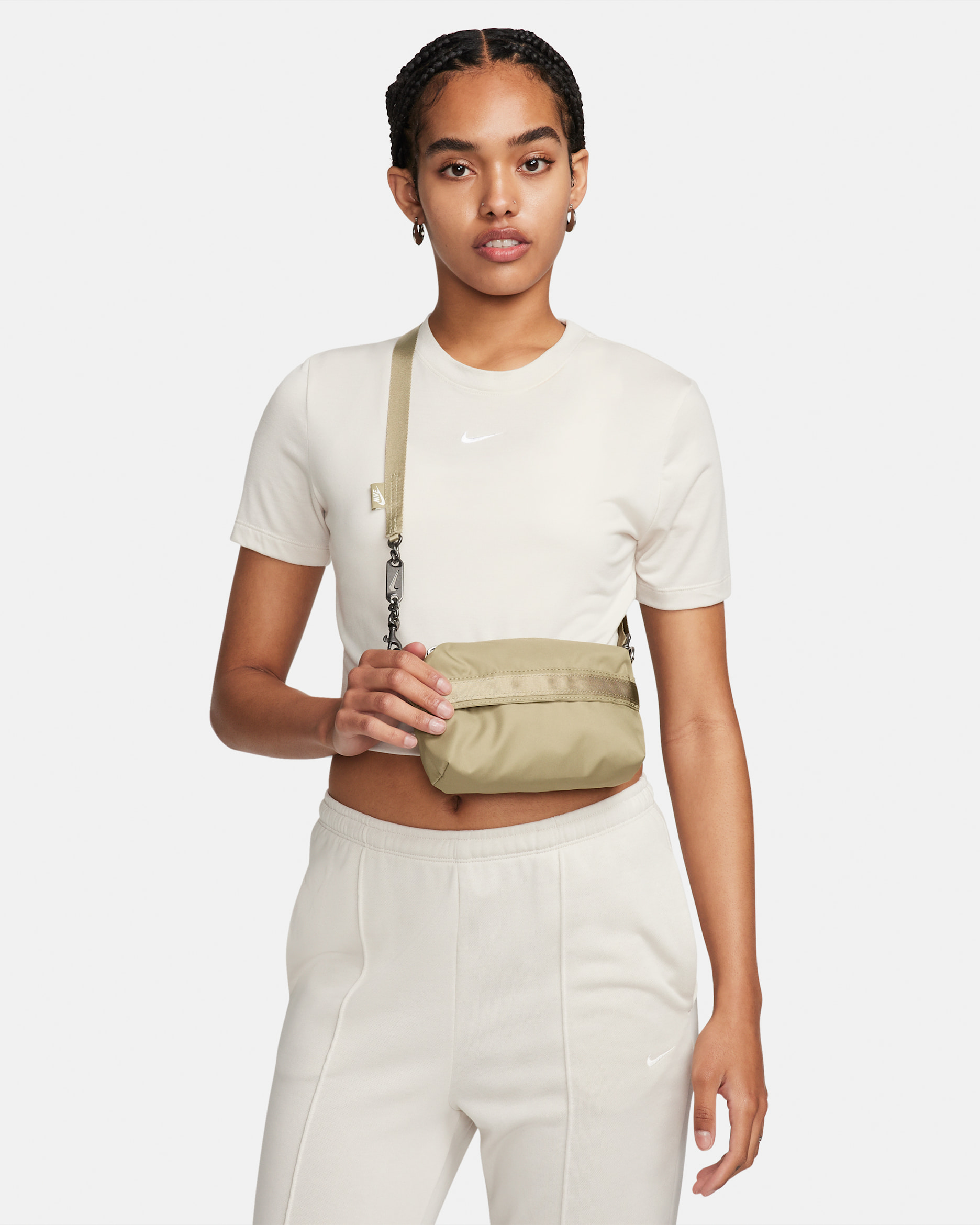 Nike Sportswear Futura Luxe Women's Cross-Body Bag (1L) - Neutral Olive/Neutral Olive/Sail