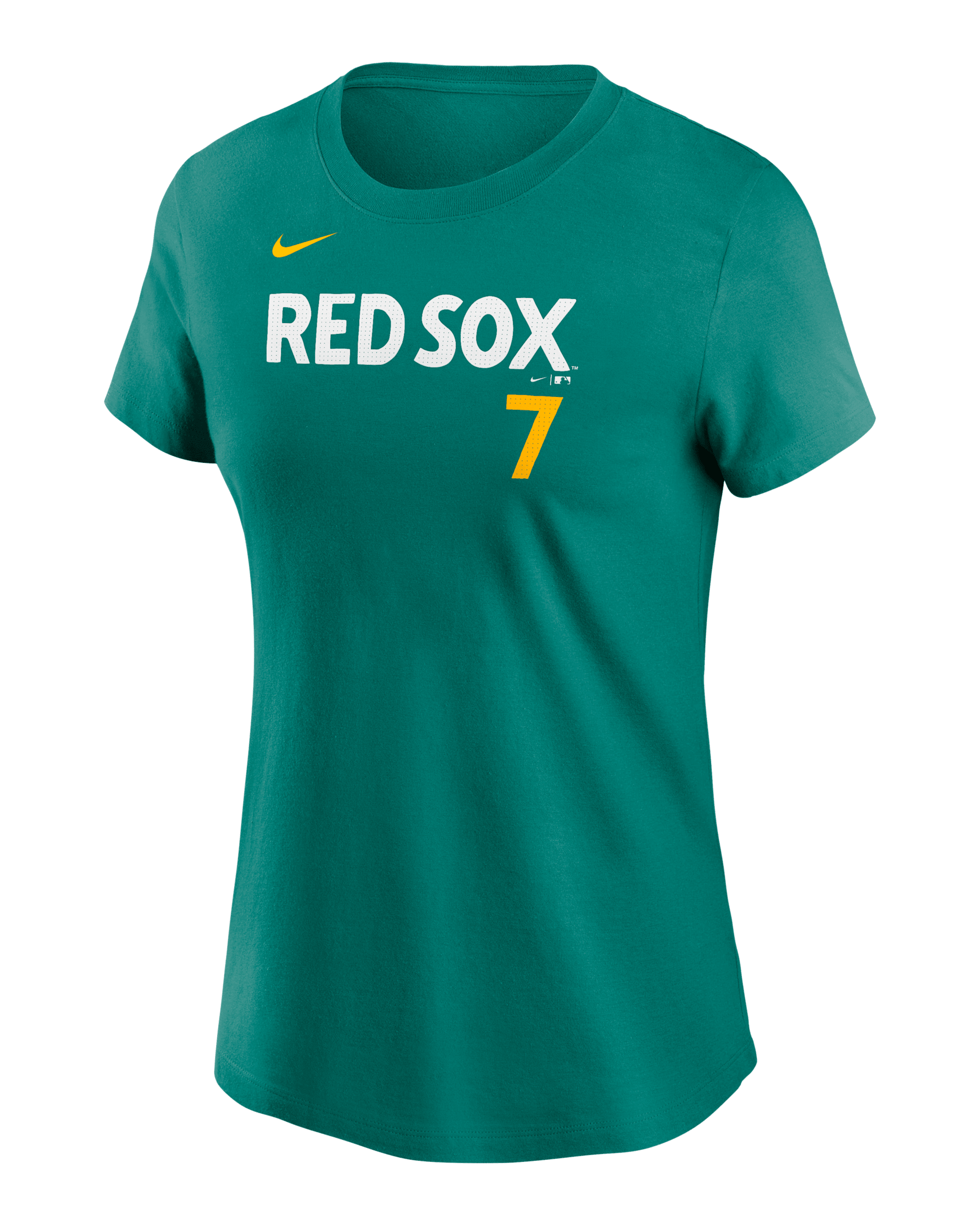 Playera Nike de la MLB para mujer Masataka Yoshida Boston Red Sox City Connect Fuse - Verde