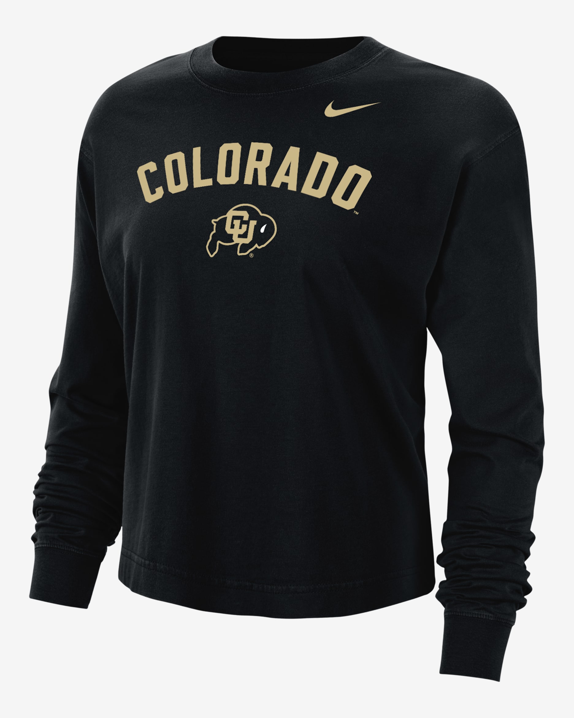 Colorado Women's Nike College Long-Sleeve Boxy T-Shirt - Black
