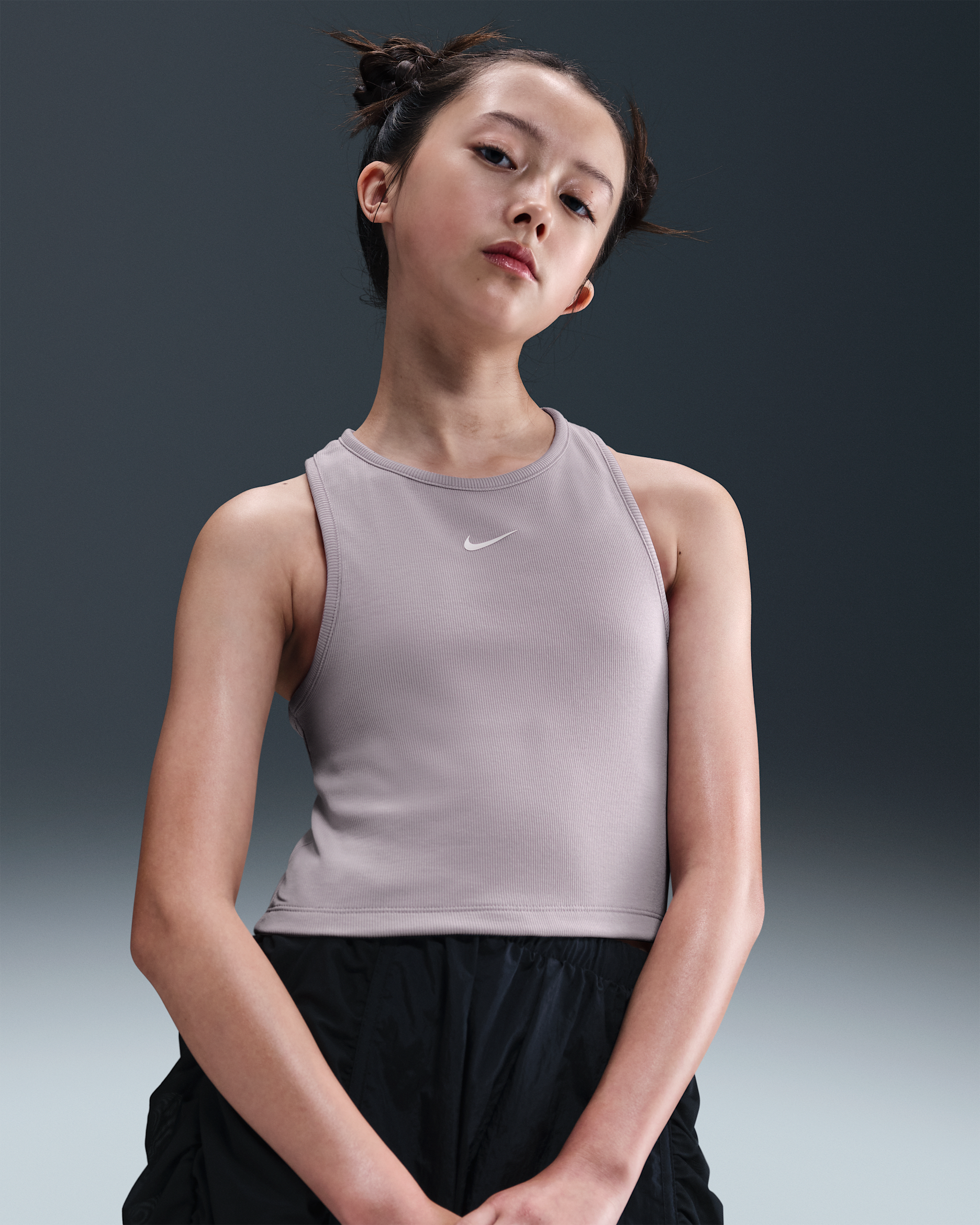 Nike Sportswear Girls' Ribbed Tank Top - Platinum Violet