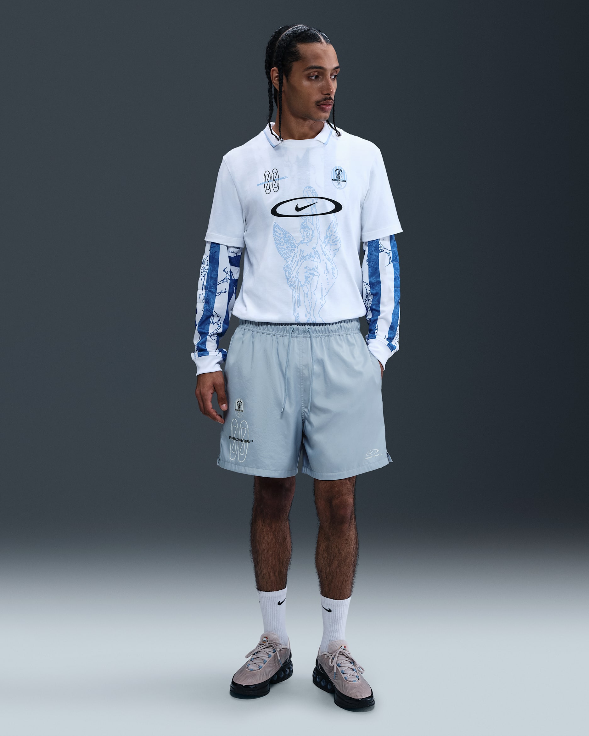 Nike Club Men's Flow Shorts - Light Armory Blue