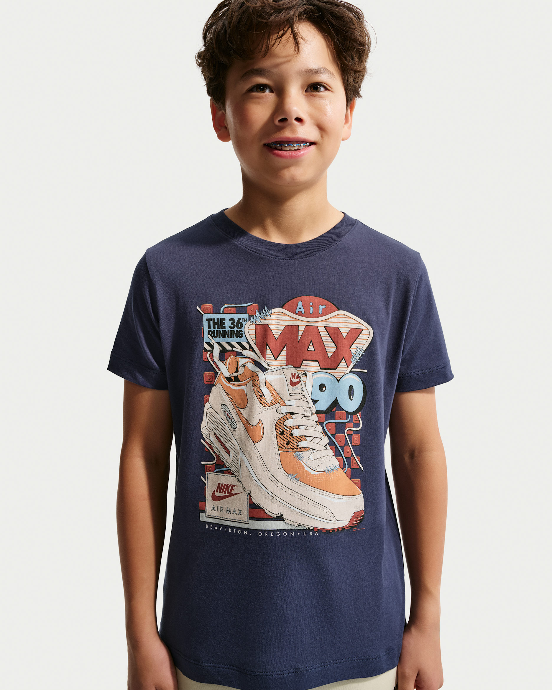 Nike Sportswear 大童 T 恤 - Midnight Navy