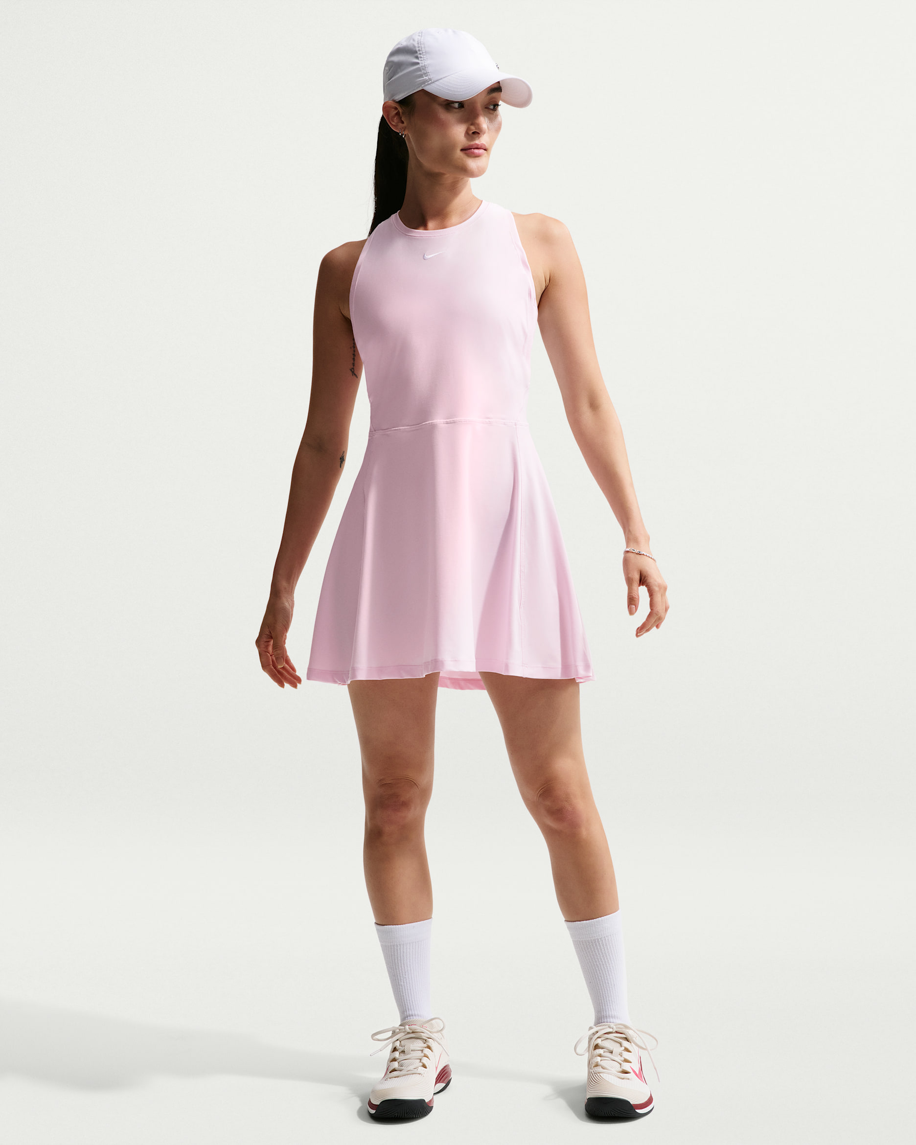 Nike Victory Women's Dri-FIT Tennis Dress - Pink Foam/White