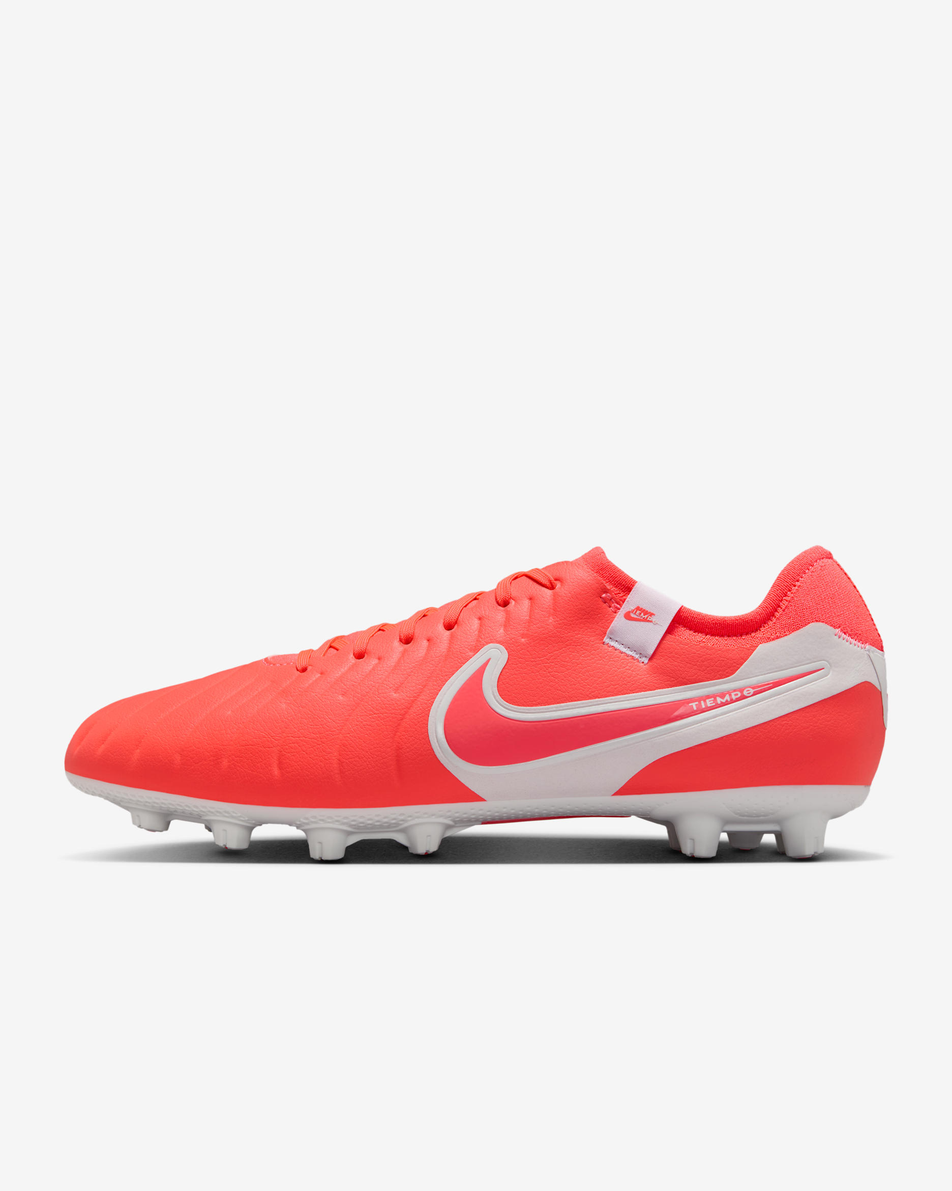 Nike Tiempo Legend 10 Pro Hard-Ground Low-Top Soccer Cleats - Hot Lava/White