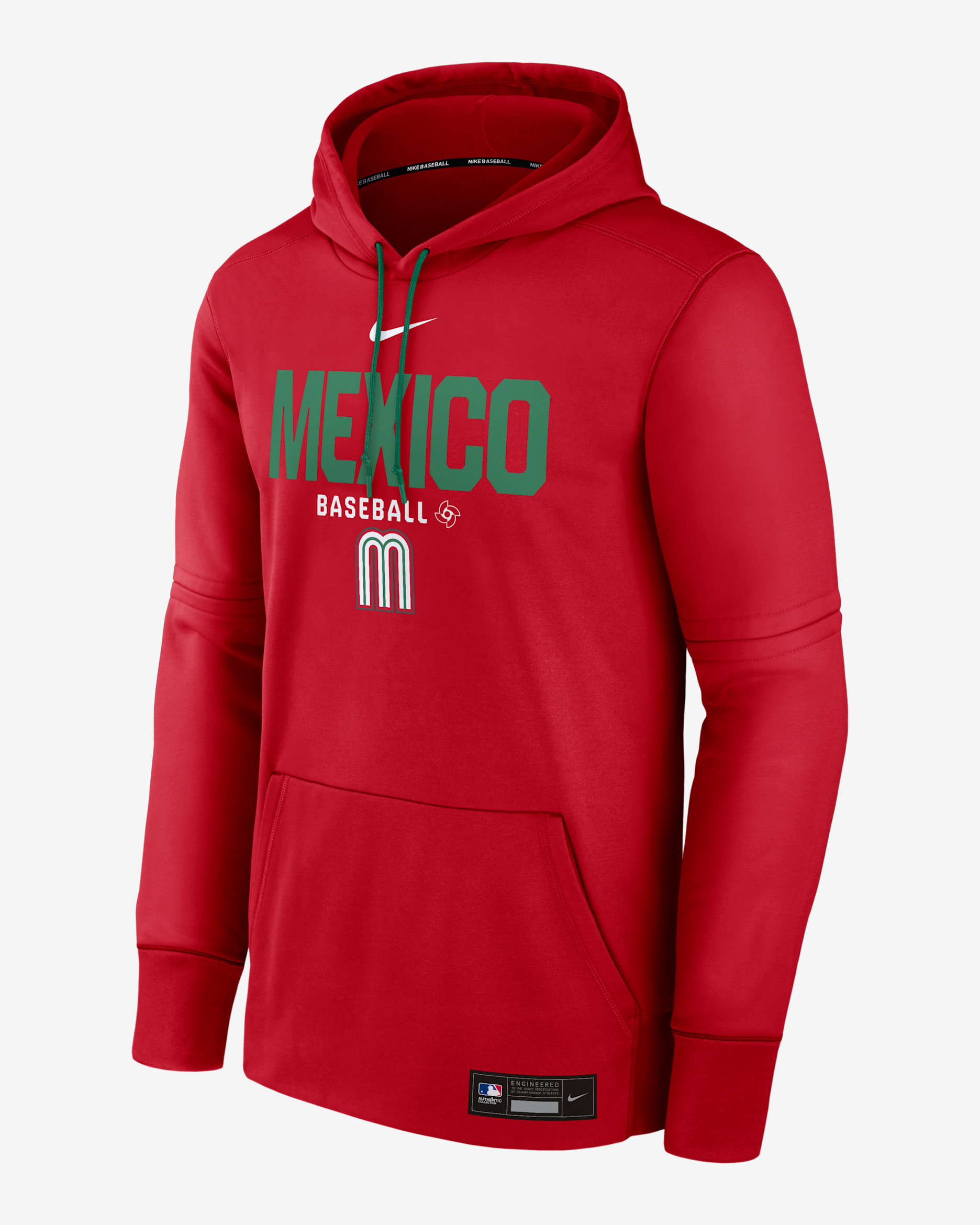 Mexico National Baseball Team 2026 World Baseball Classic Authentic Collection Men's Nike Therma Pullover Hoodie - Red