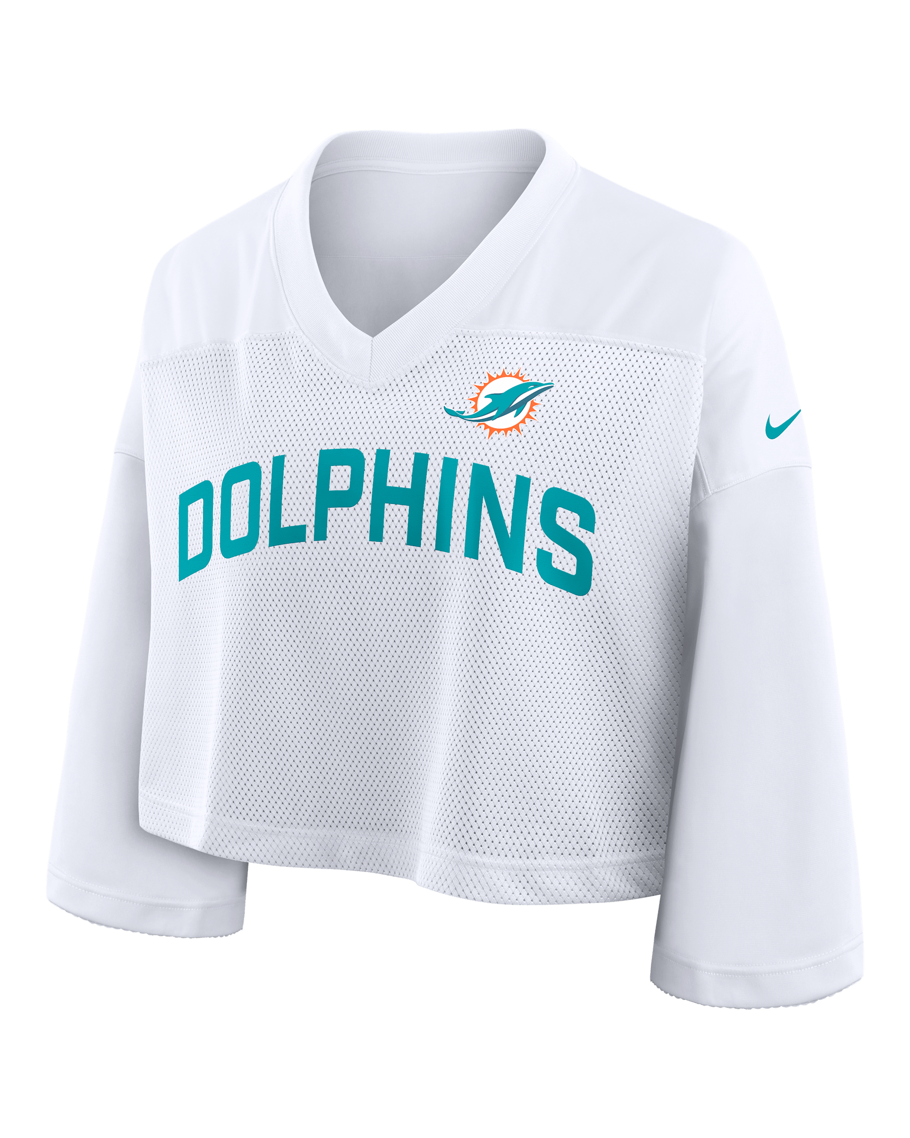 Miami Dolphins Wide Receiver Jersey Fashion Women's Nike Dri-FIT NFL Cropped Top - White