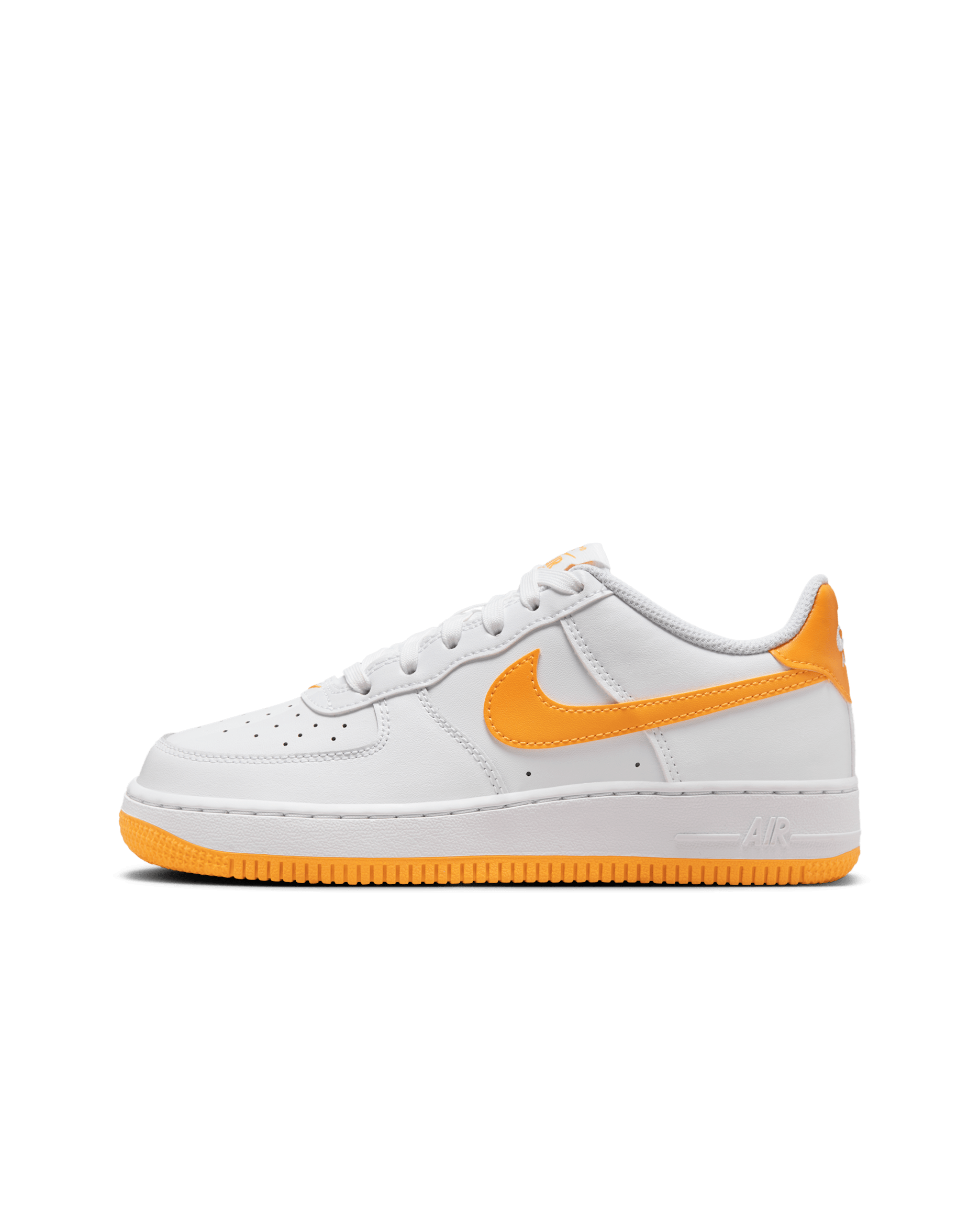 Nike Air Force 1 Older Kids' Shoes - White/White/University Gold