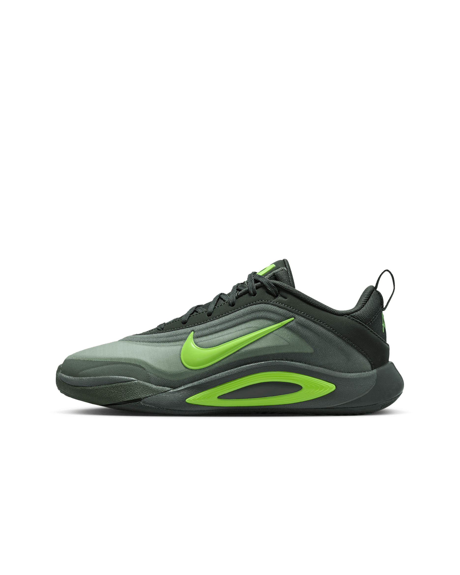 Tenis de básquetbol A'ja Wilson para niños talla grande A'One - Secuoya/Caqui militar/Verde hierro/Volt