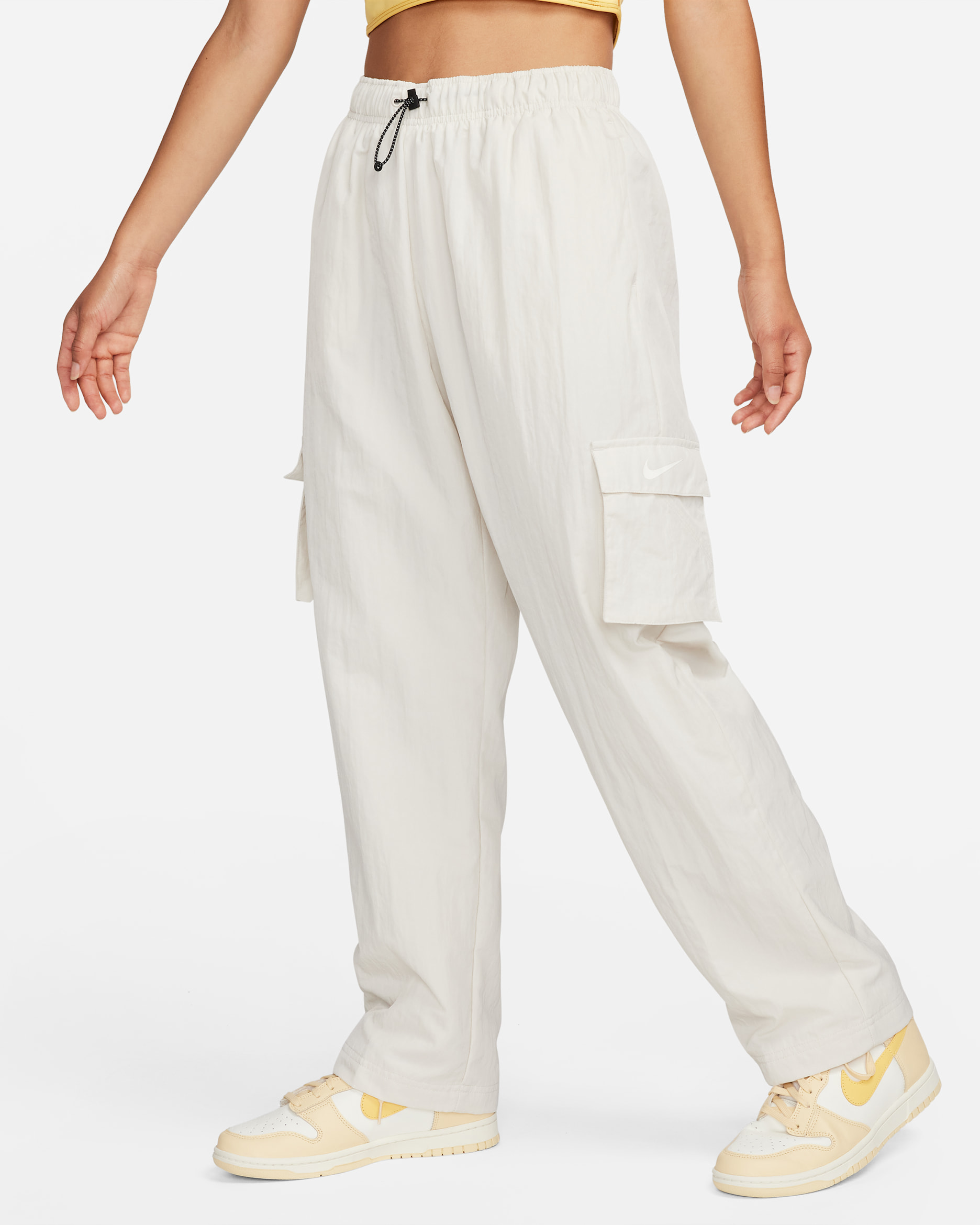Nike Sportswear Essential Women's High-Rise Woven Cargo Trousers - Light Orewood Brown/Sail
