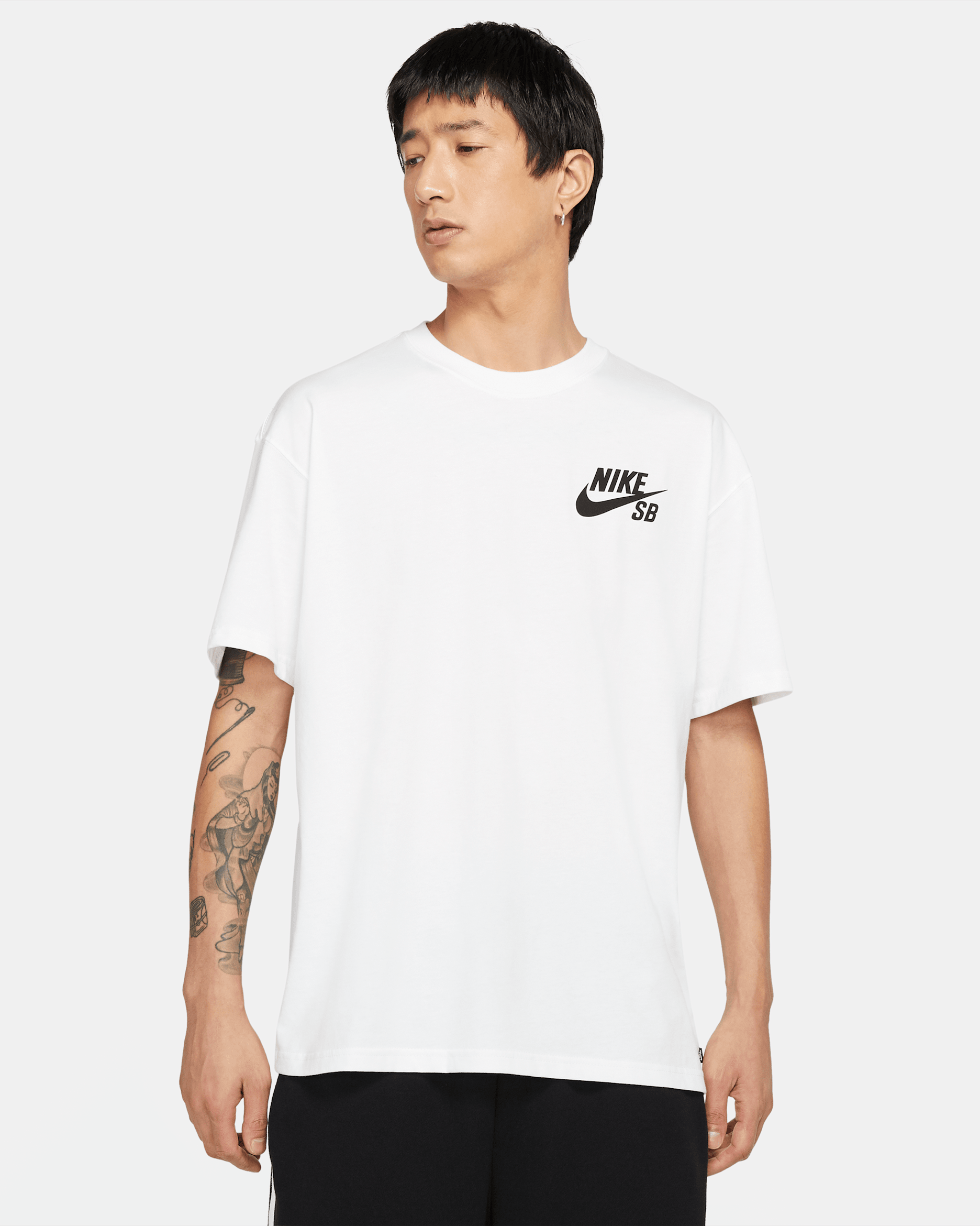 Nike SB Logo Skate T-Shirt - White/Black