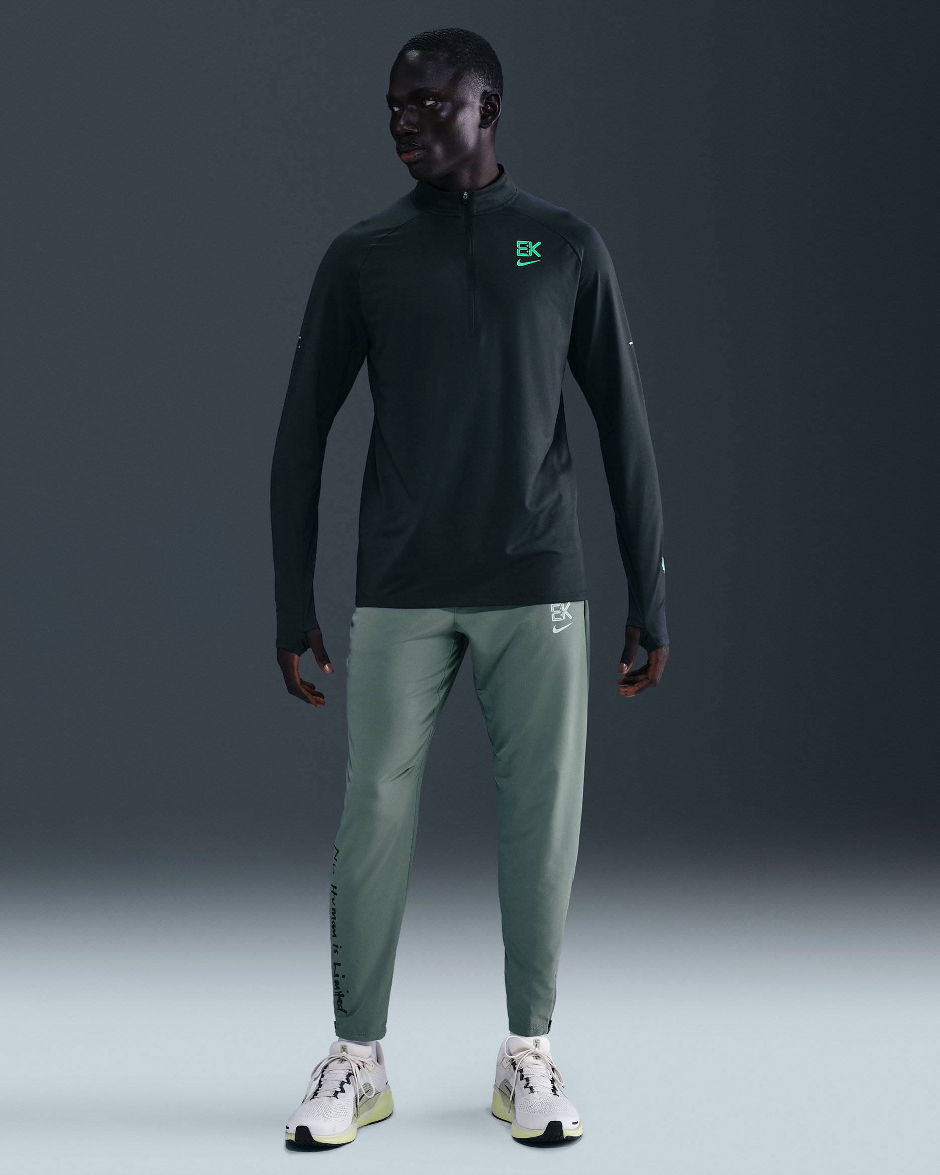 Nike Stride 'Eliud Kipchoge' Men's Dri-FIT Woven Running Trousers - Clay Green/Seaweed