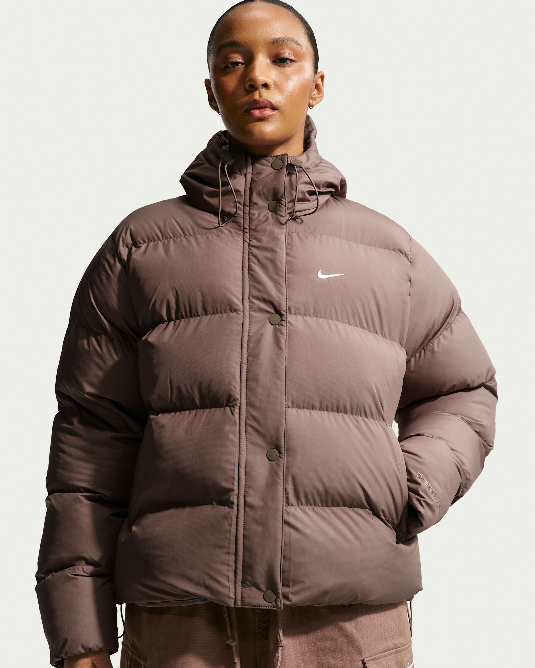 Nike Sportswear Women's Therma-FIT Puffer - Mink Brown/Sail