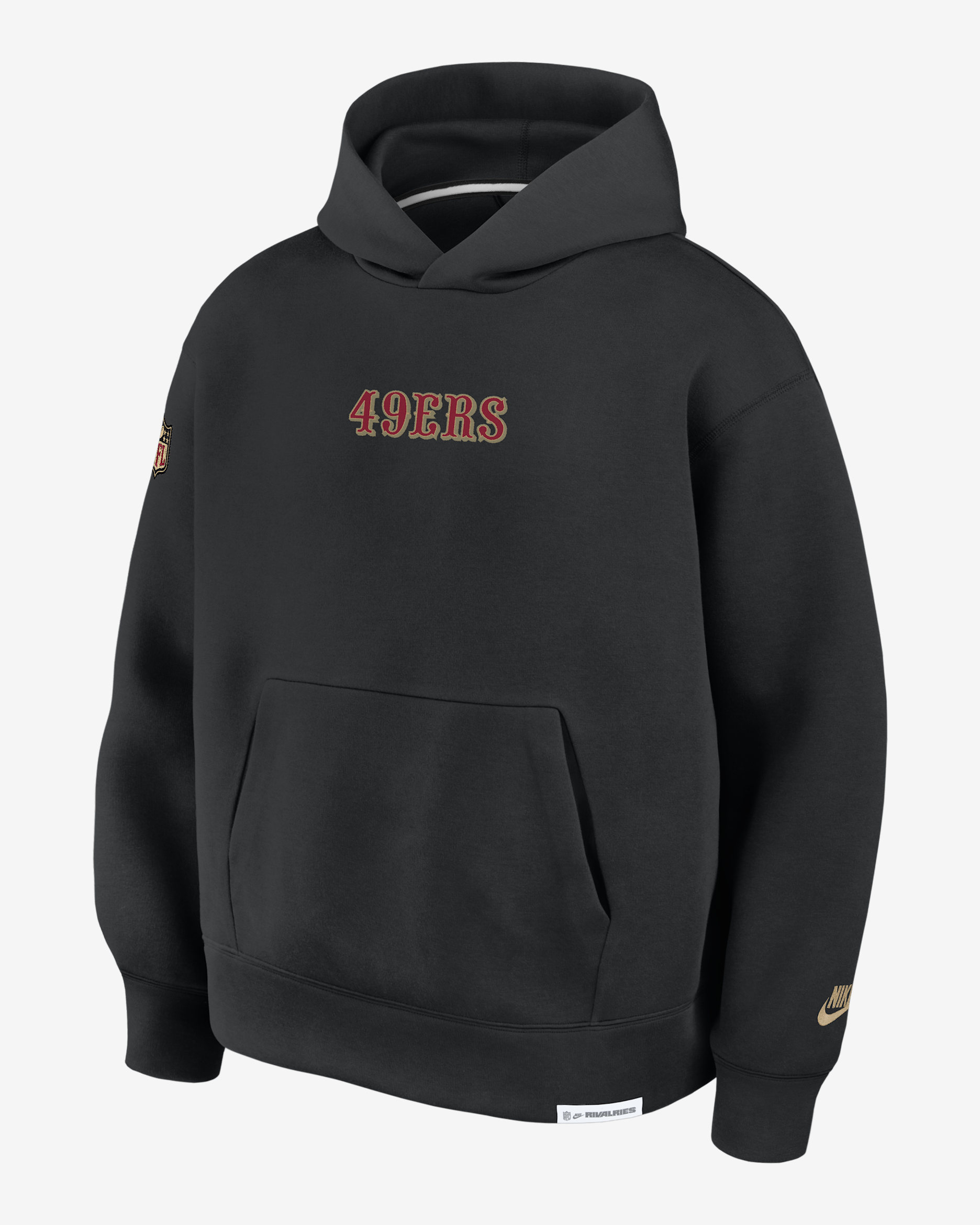 San Francisco 49ers Rivalries Collection Oversized Tech Fleece Men's Nike NFL Pullover Hoodie - Black