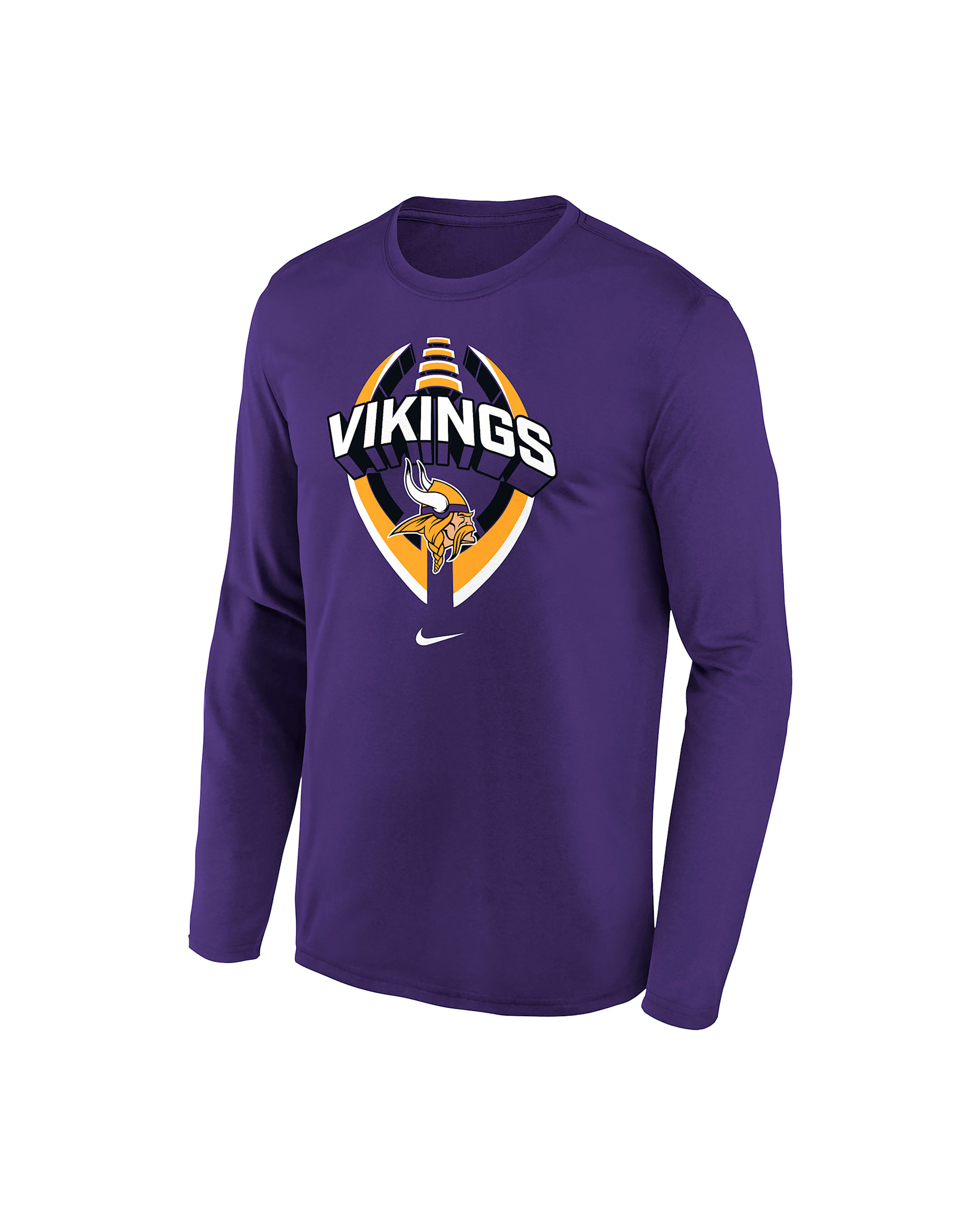 Minnesota Vikings Legend Icon Big Kids' Nike Dri-FIT NFL Long-Sleeve T-Shirt - Purple