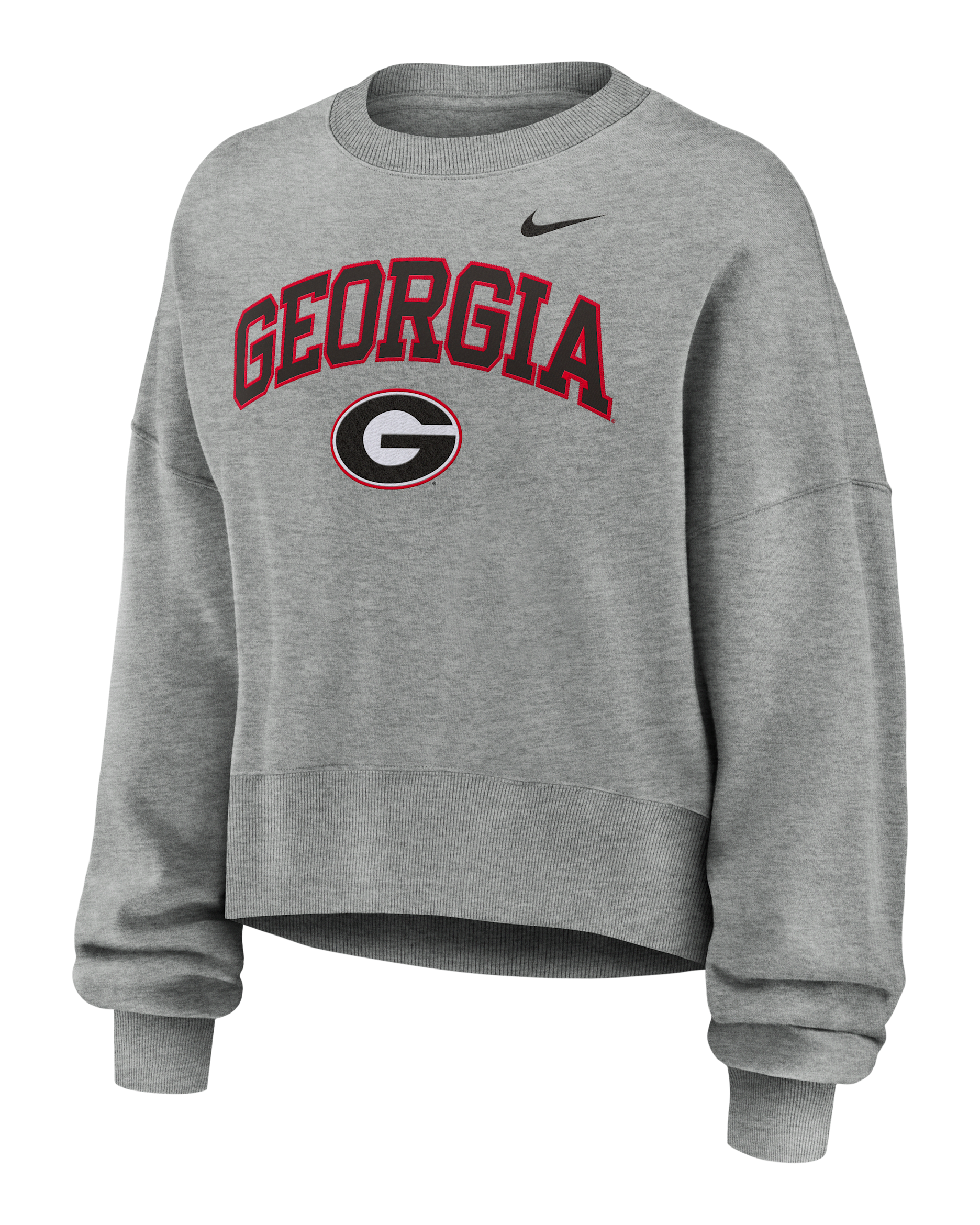 Georgia Phoenix Arch Women's Nike College Pullover Crew - Grey Heather