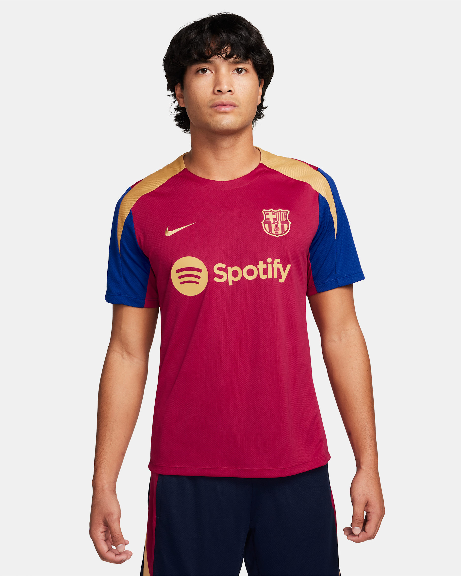 F.C. Barcelona Strike Men's Nike Dri-FIT Football Knit Top - Noble Red/Deep Royal Blue/Club Gold/Club Gold