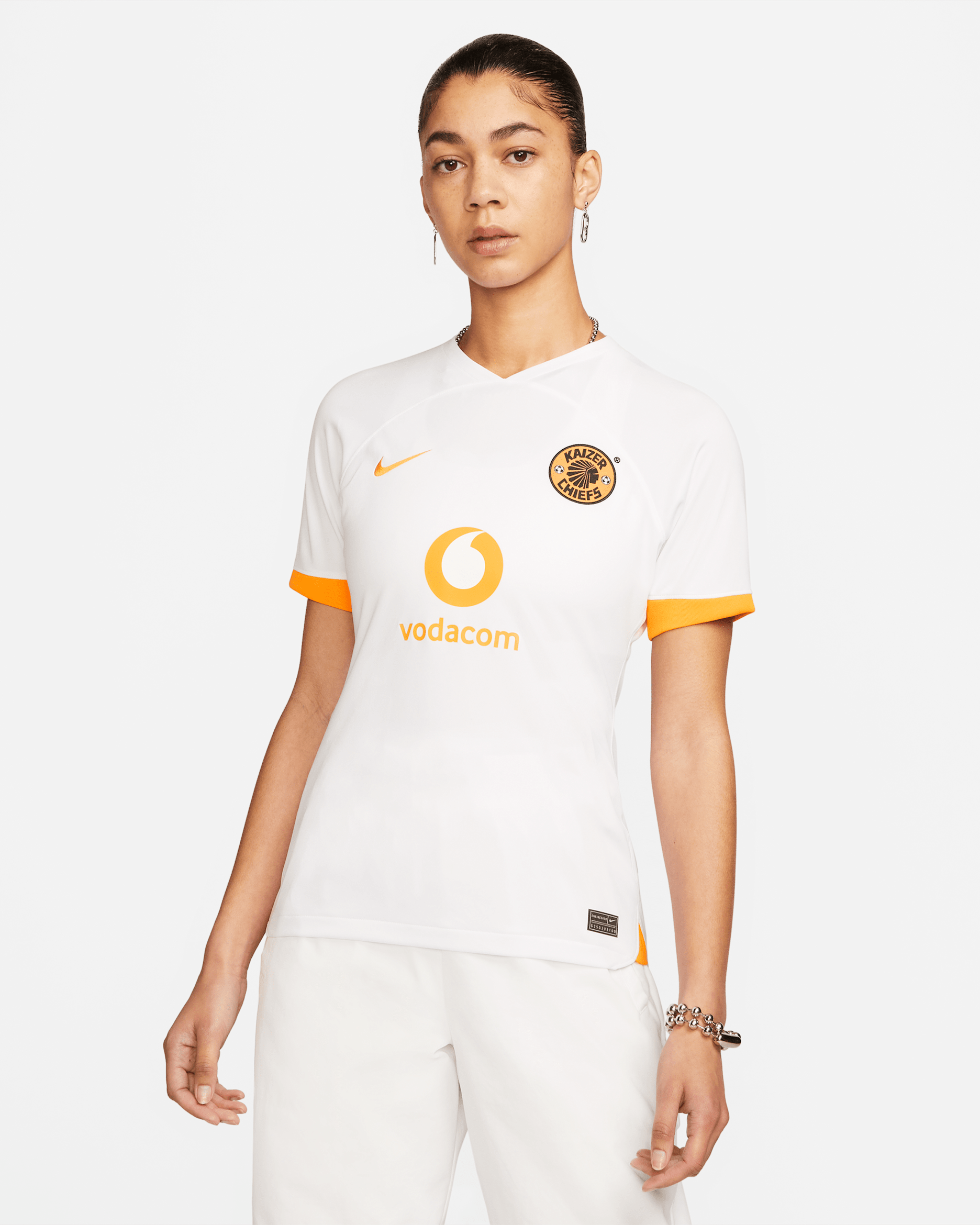 Kaizer Chiefs F.C. 2022/23 Stadium Away Women's Nike Dri-FIT Football Shirt - White/White/Taxi/Taxi
