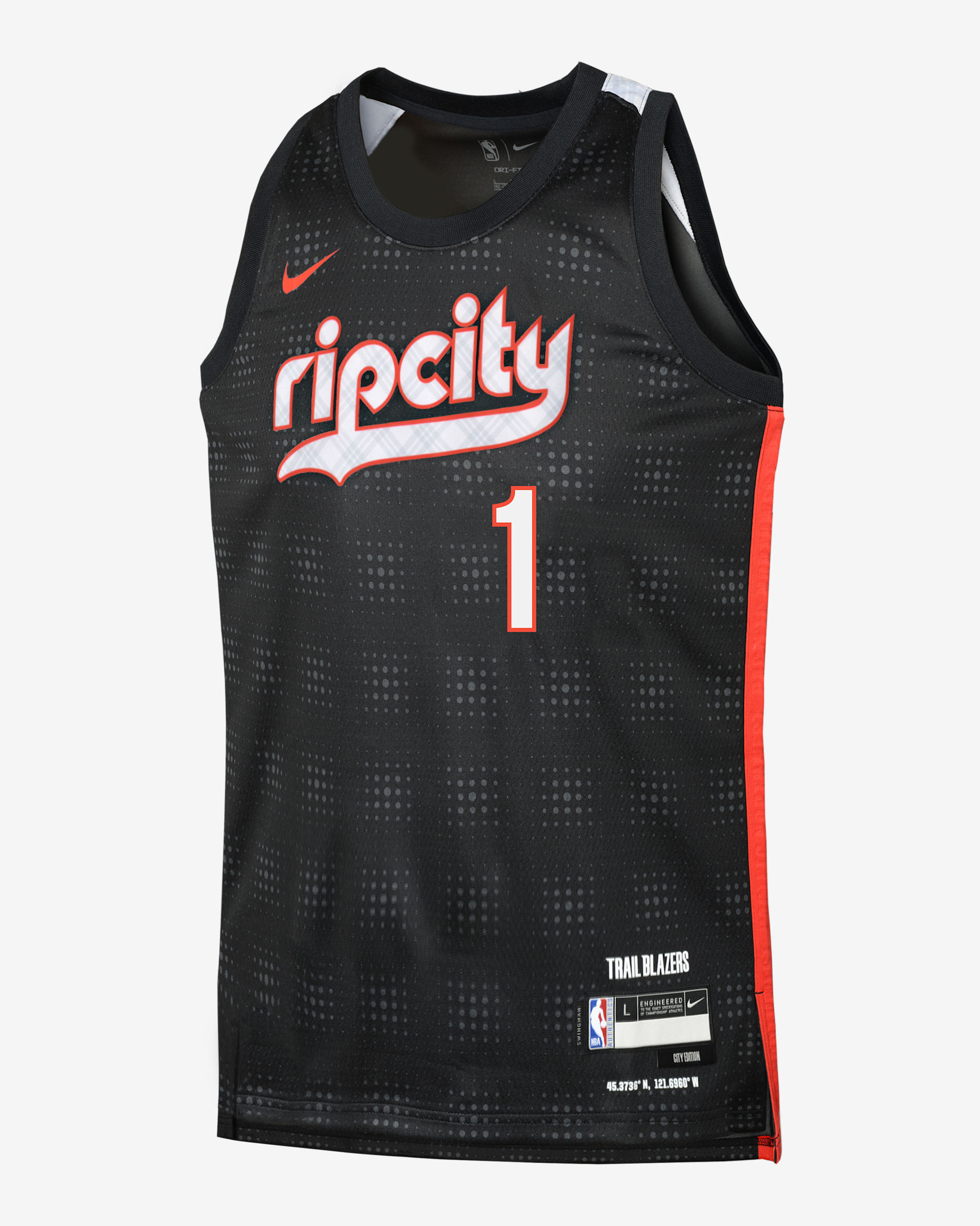Anfernee Simons Portland Trail Blazers 2024/25 City Edition Big Kids' Nike Dri-FIT NBA Swingman Jersey - Black