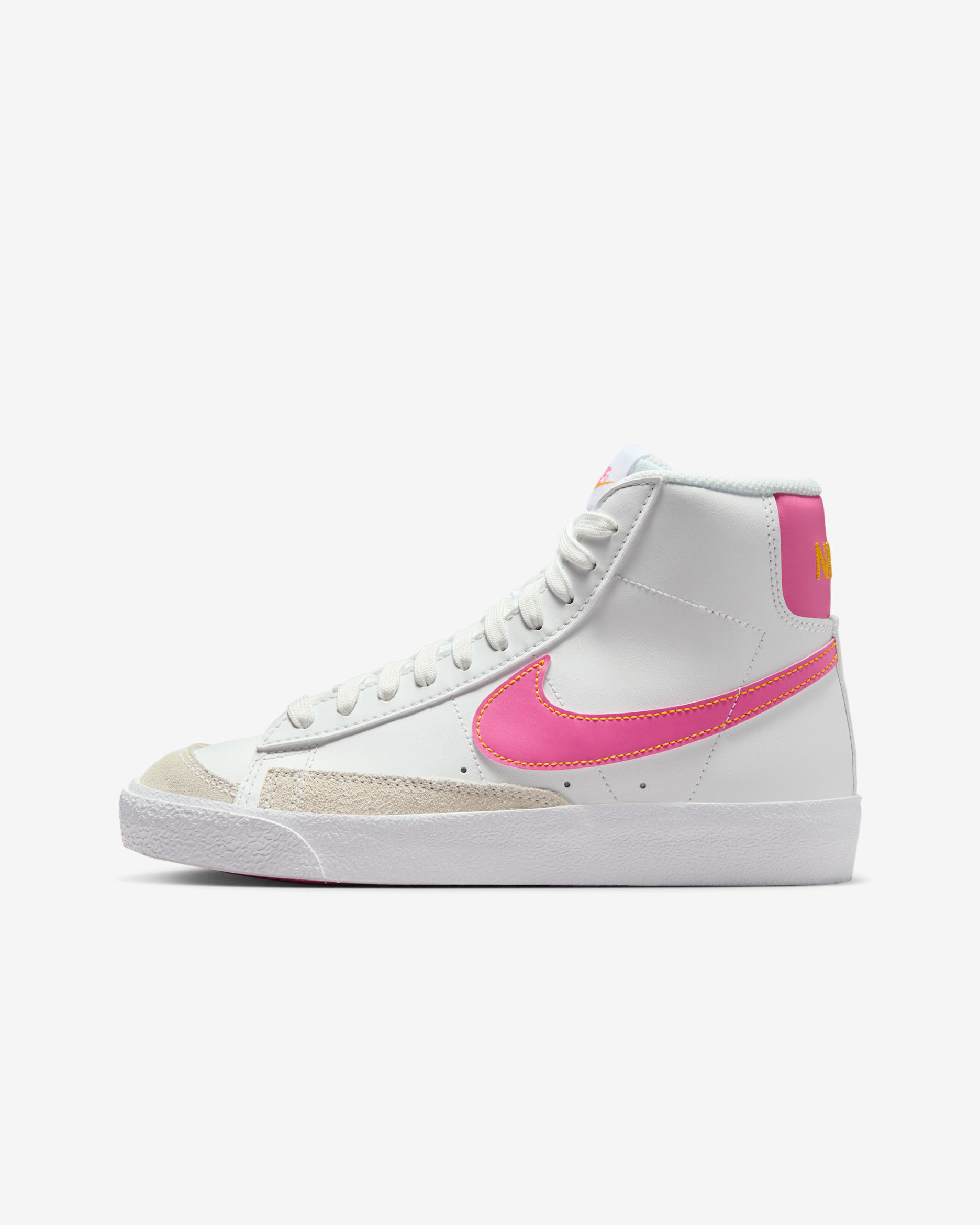 รองเท้าเด็กโต Nike Blazer Mid '77 - Summit White/University Gold/ขาว/Pinksicle