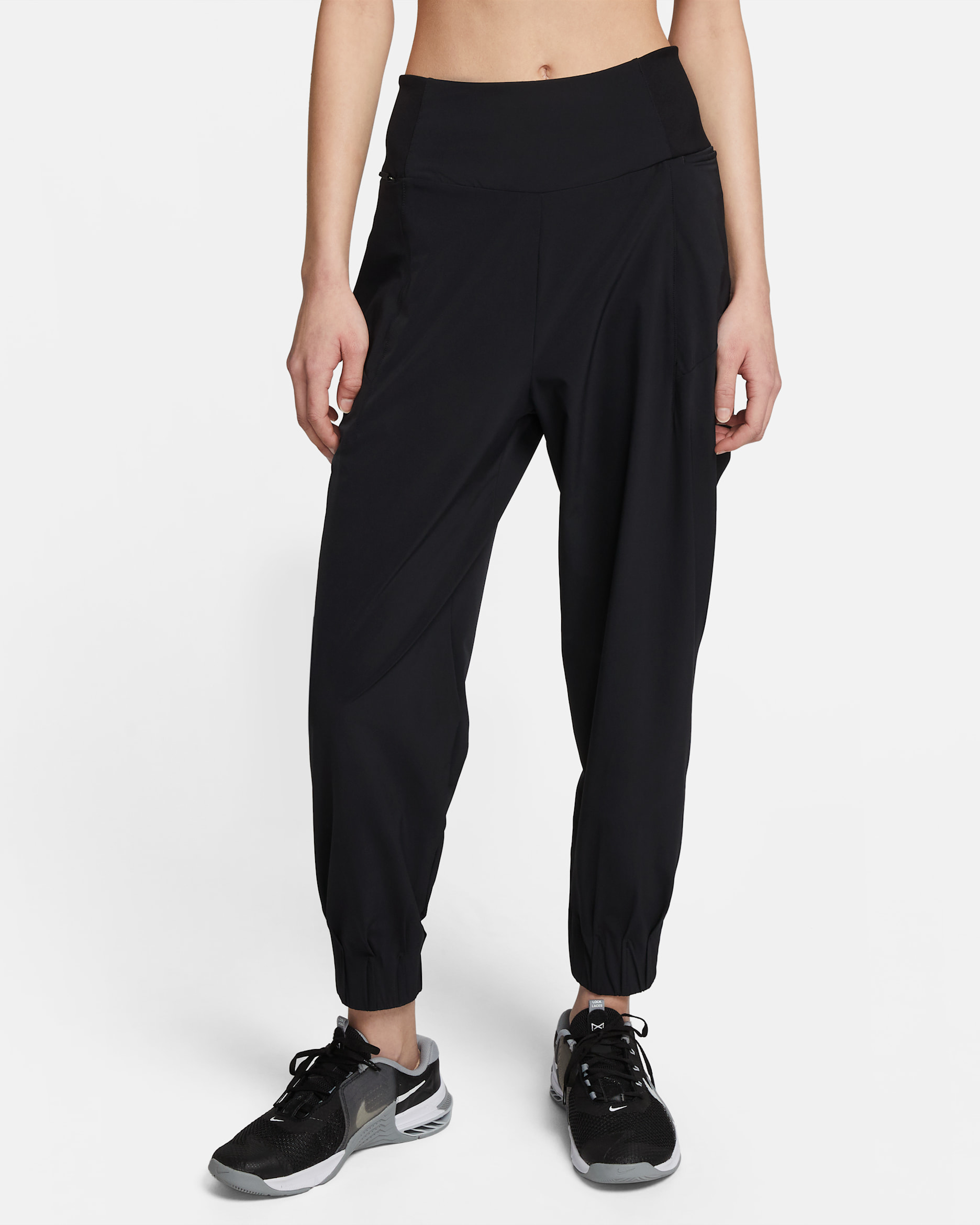 Nike Dri-FIT Bliss Women's High-waisted 7/8 Trousers - Black/Clear