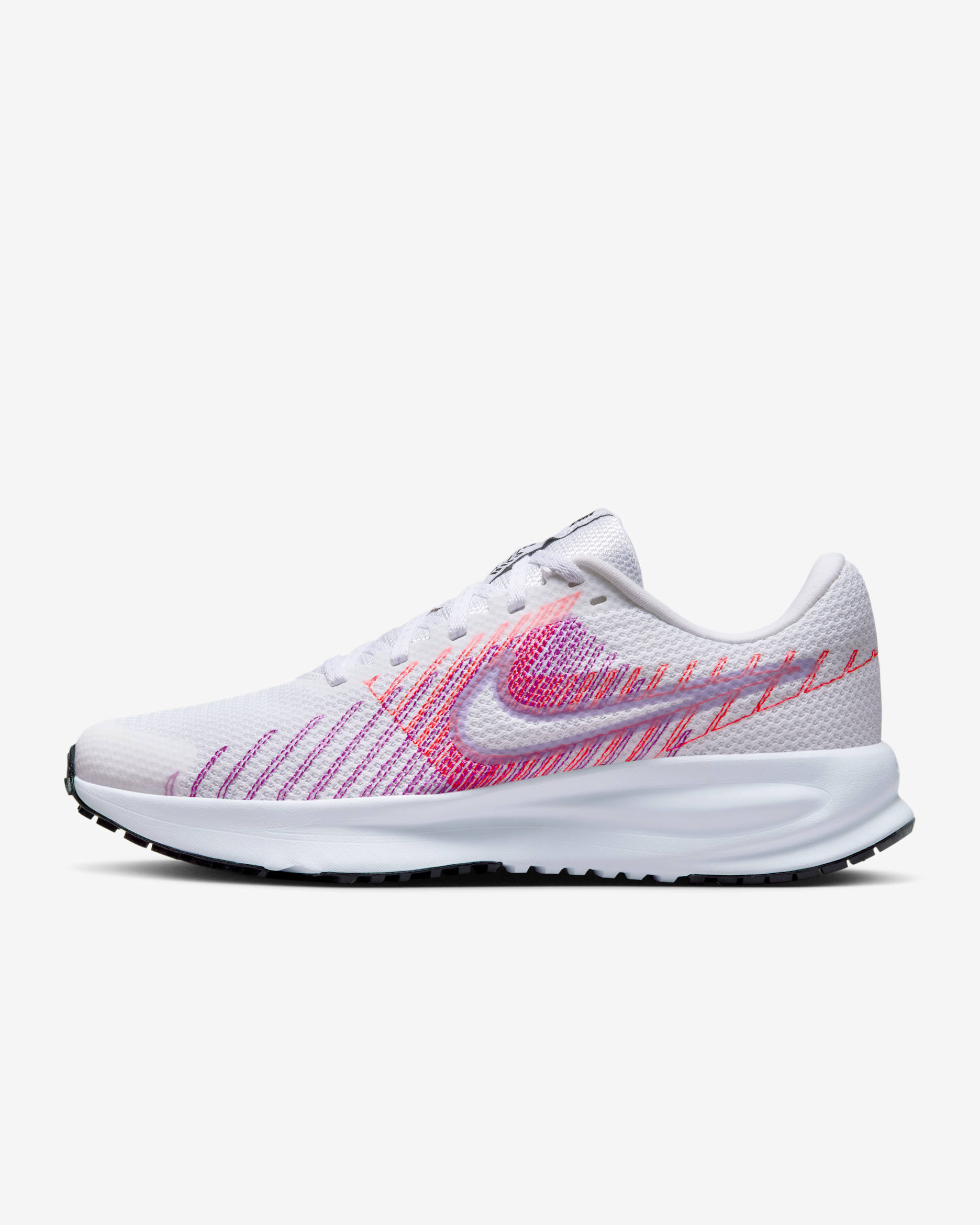 Tenis de correr en pavimento para mujer Nike Run Defy - Blanco/Carmesí brillante/Morado vivo/Hortensias