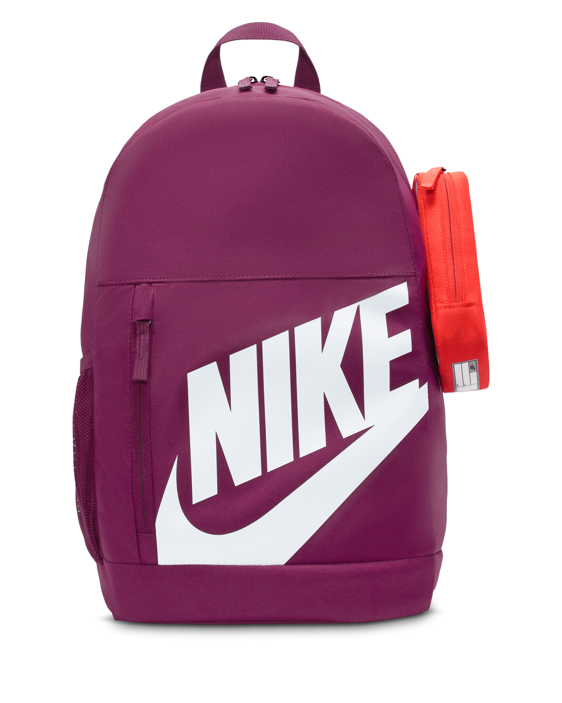 Nike Elemental Big Kids' Backpack (20L) - Bordeaux/Orange/White