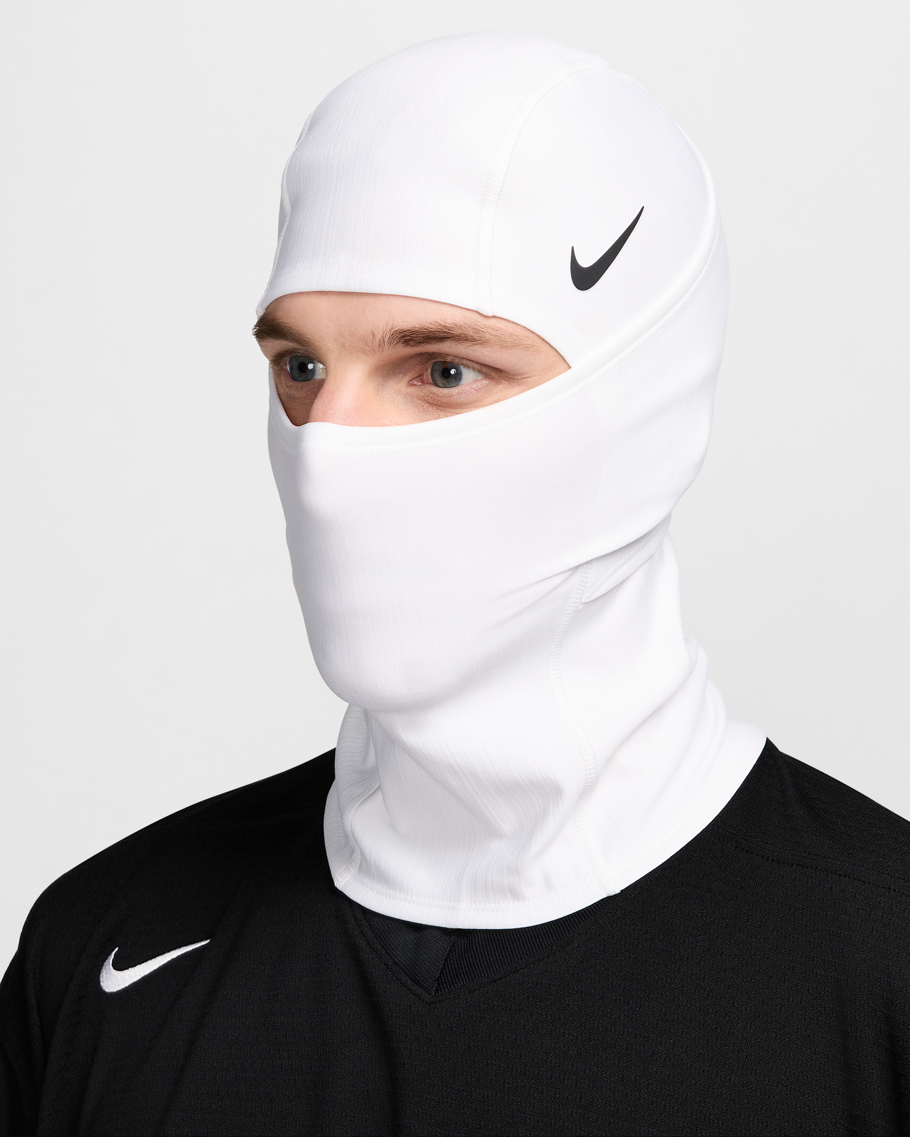 Nike Pro HyperWarm Football Hood - White/Black