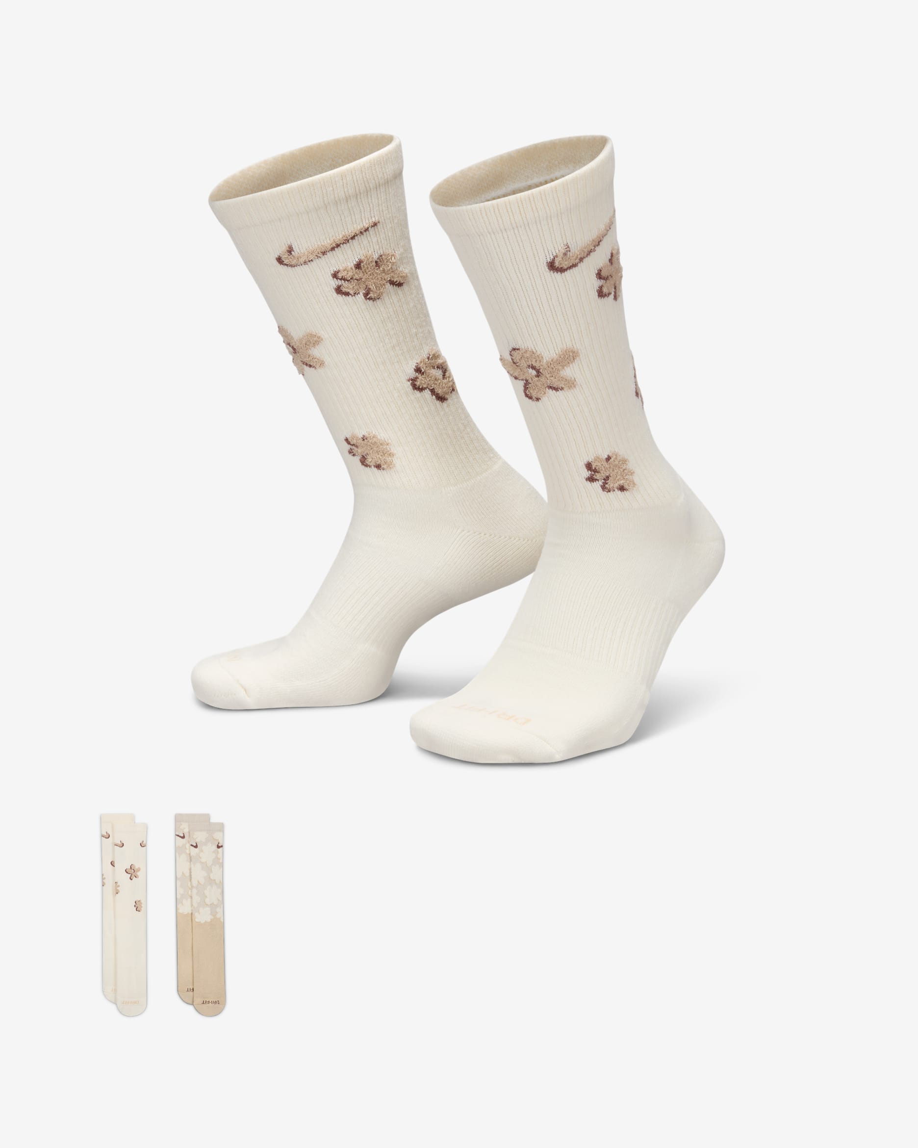 Nike Everyday Plus Cushioned Crew Socks (2 Pairs) - Multi-Colour