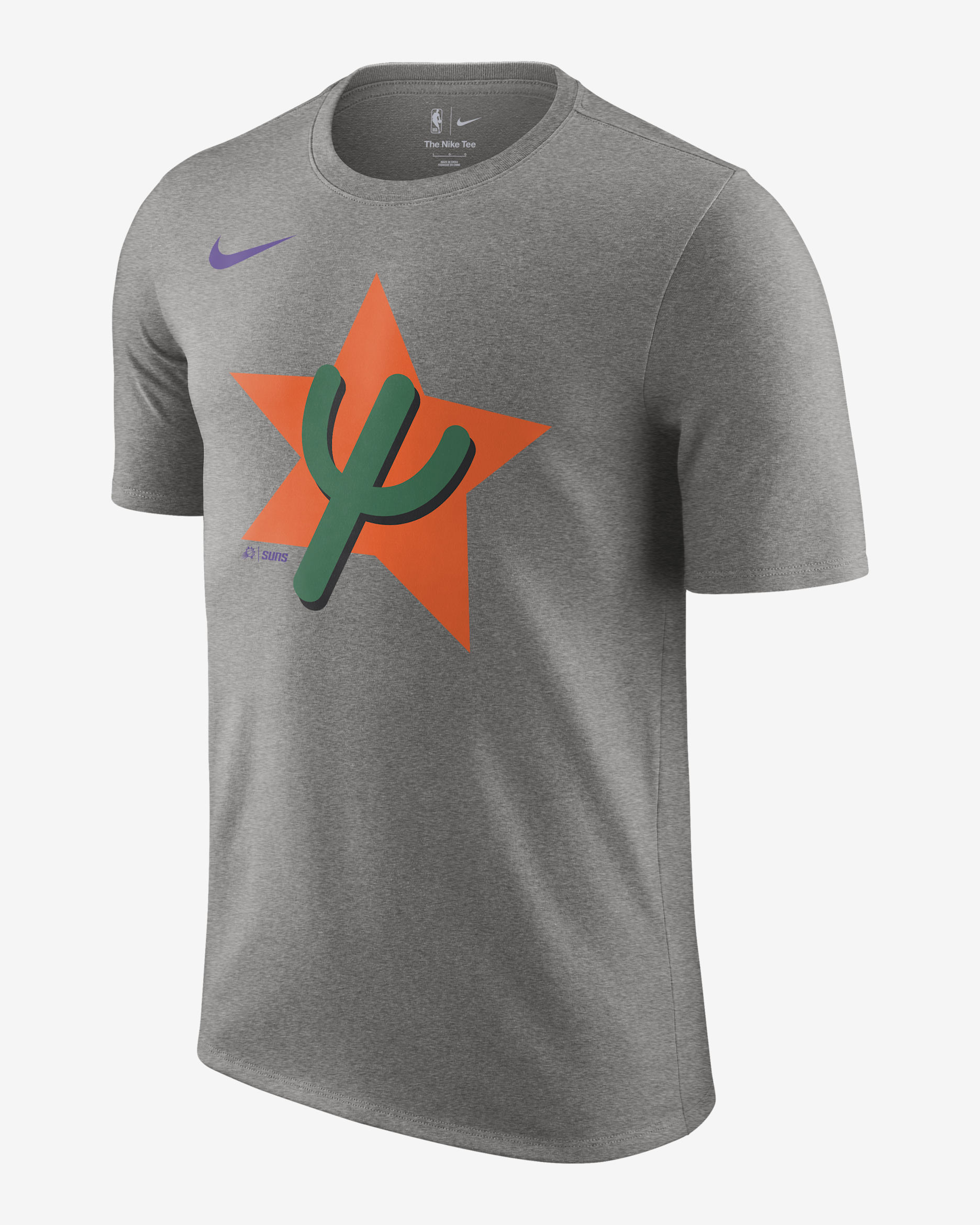 Playera Nike de la NBA para hombre Phoenix Suns Essential City Edition - Gris oscuro jaspeado