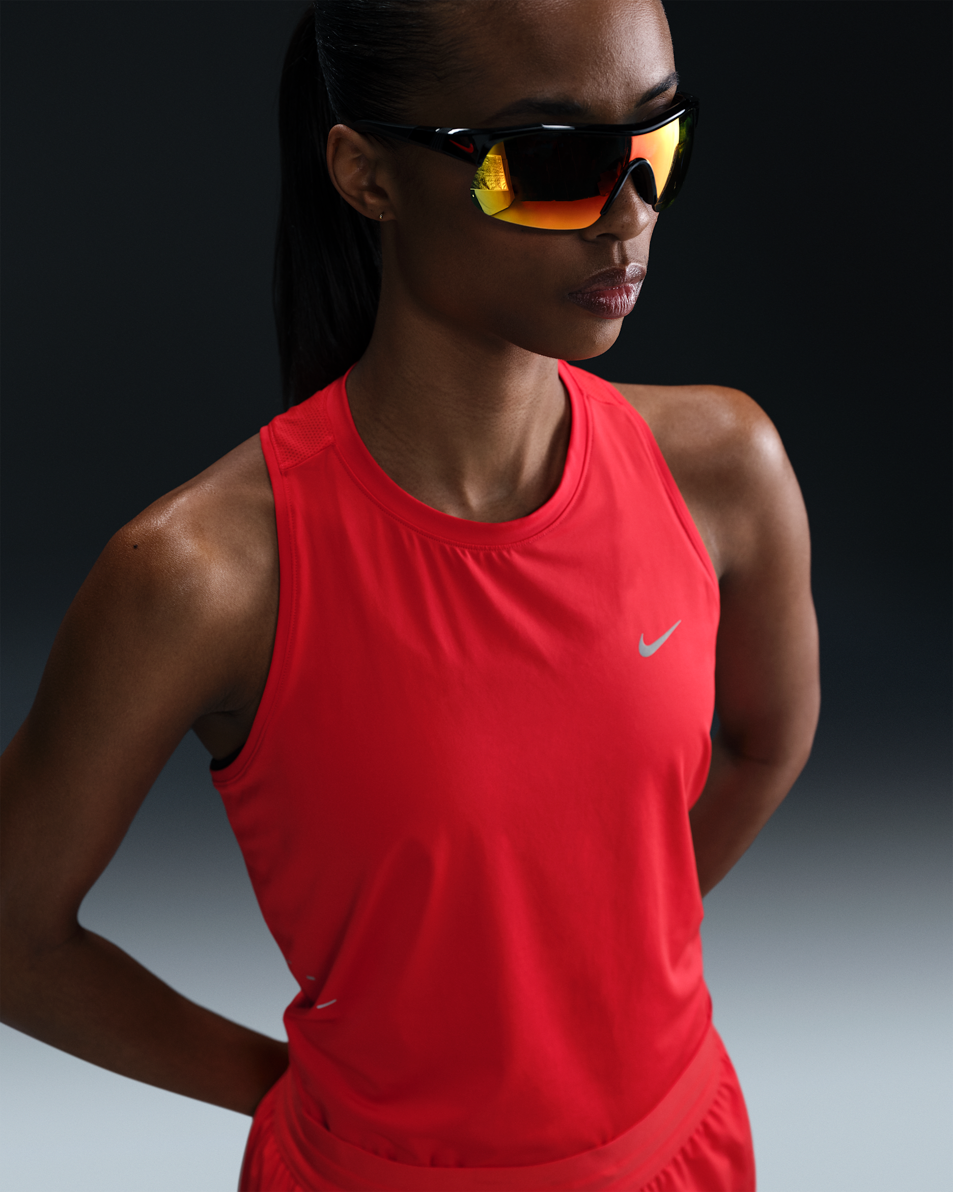 Nike Swift Women's Dri-FIT Running Tank Top - Light Crimson
