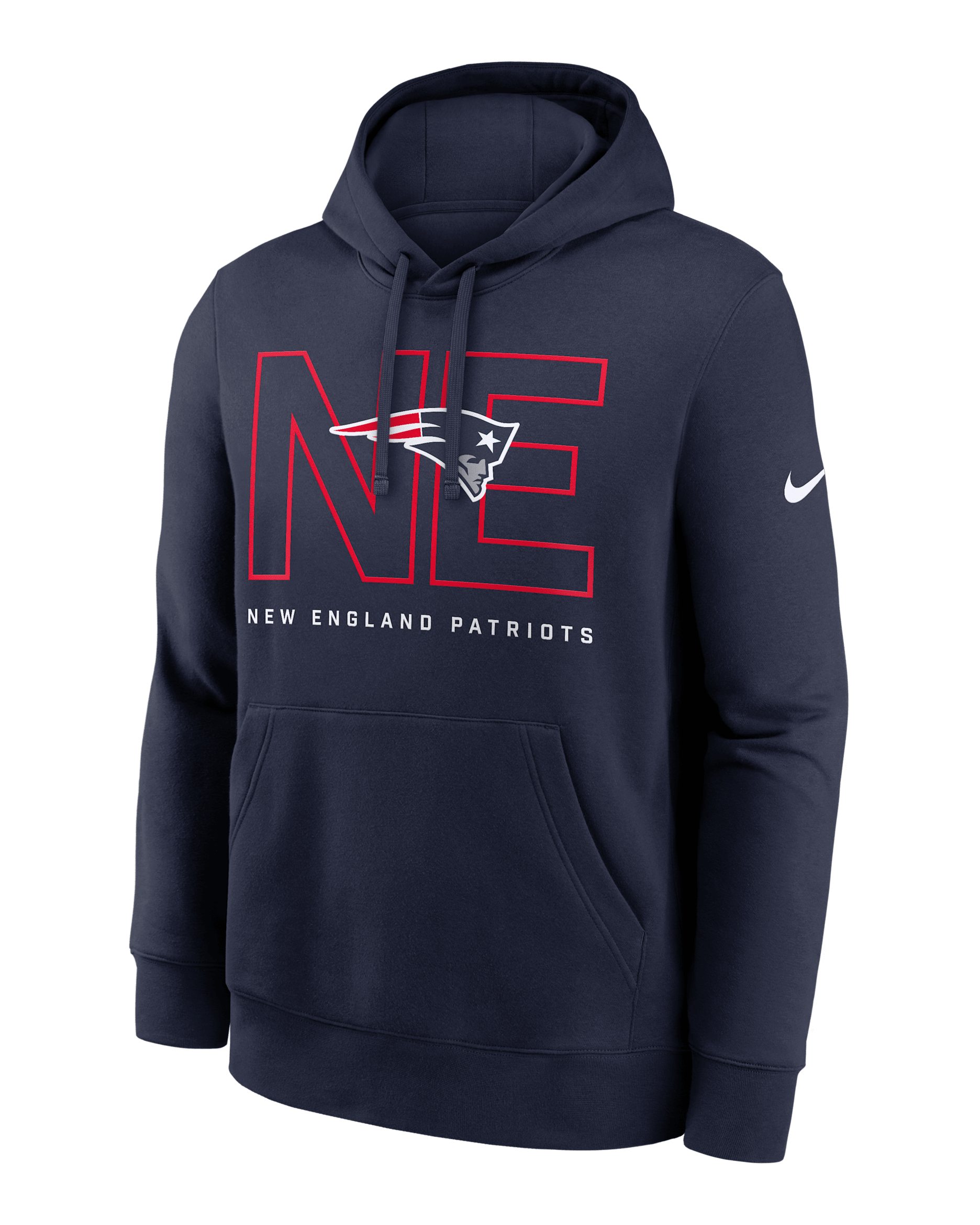 Sudadera con gorro sin cierre Nike de la NFL para hombre New England Patriots Busted Play Club - Azul marino