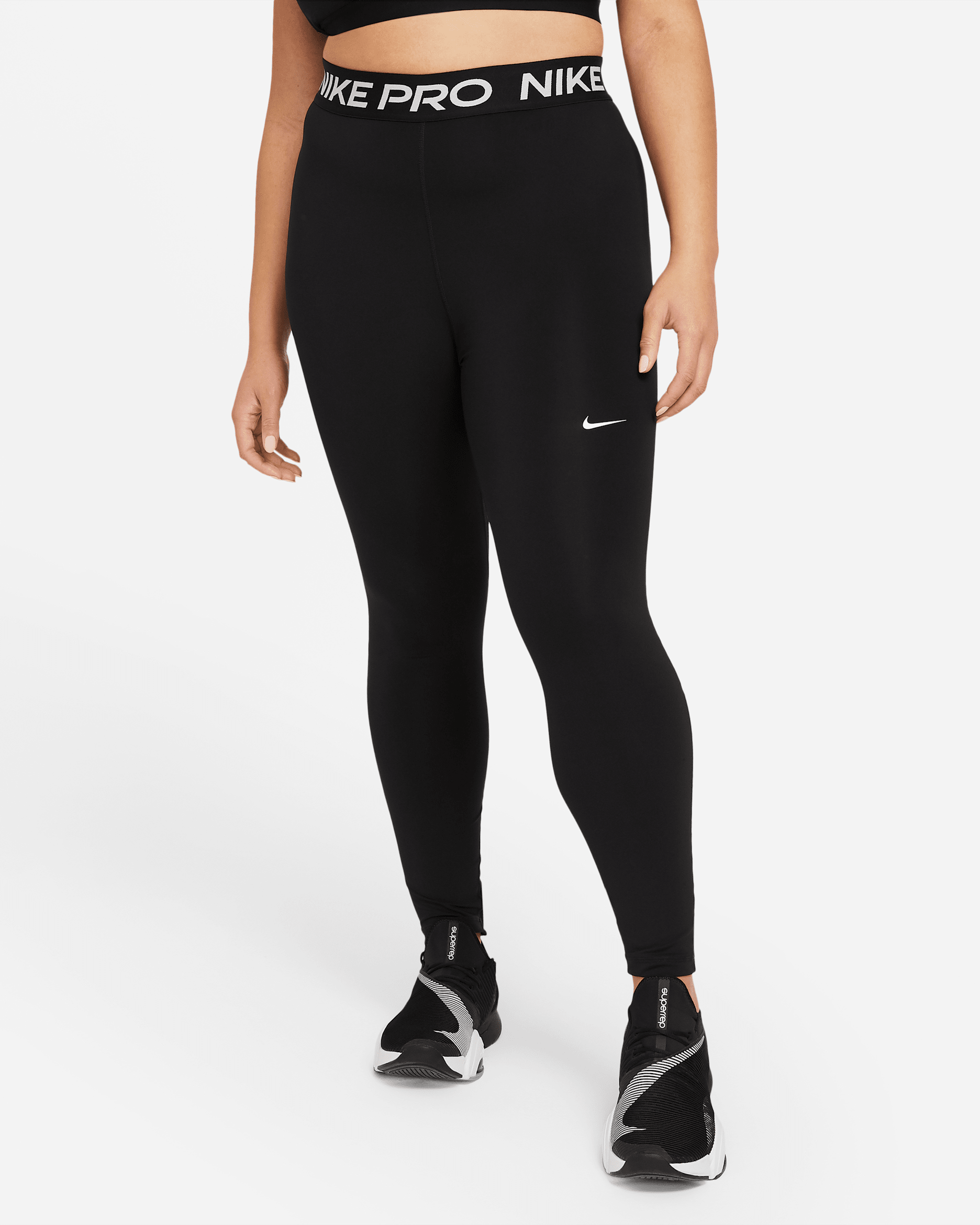 Nike Pro 365 Women's Leggings (Plus Size) - Black/White