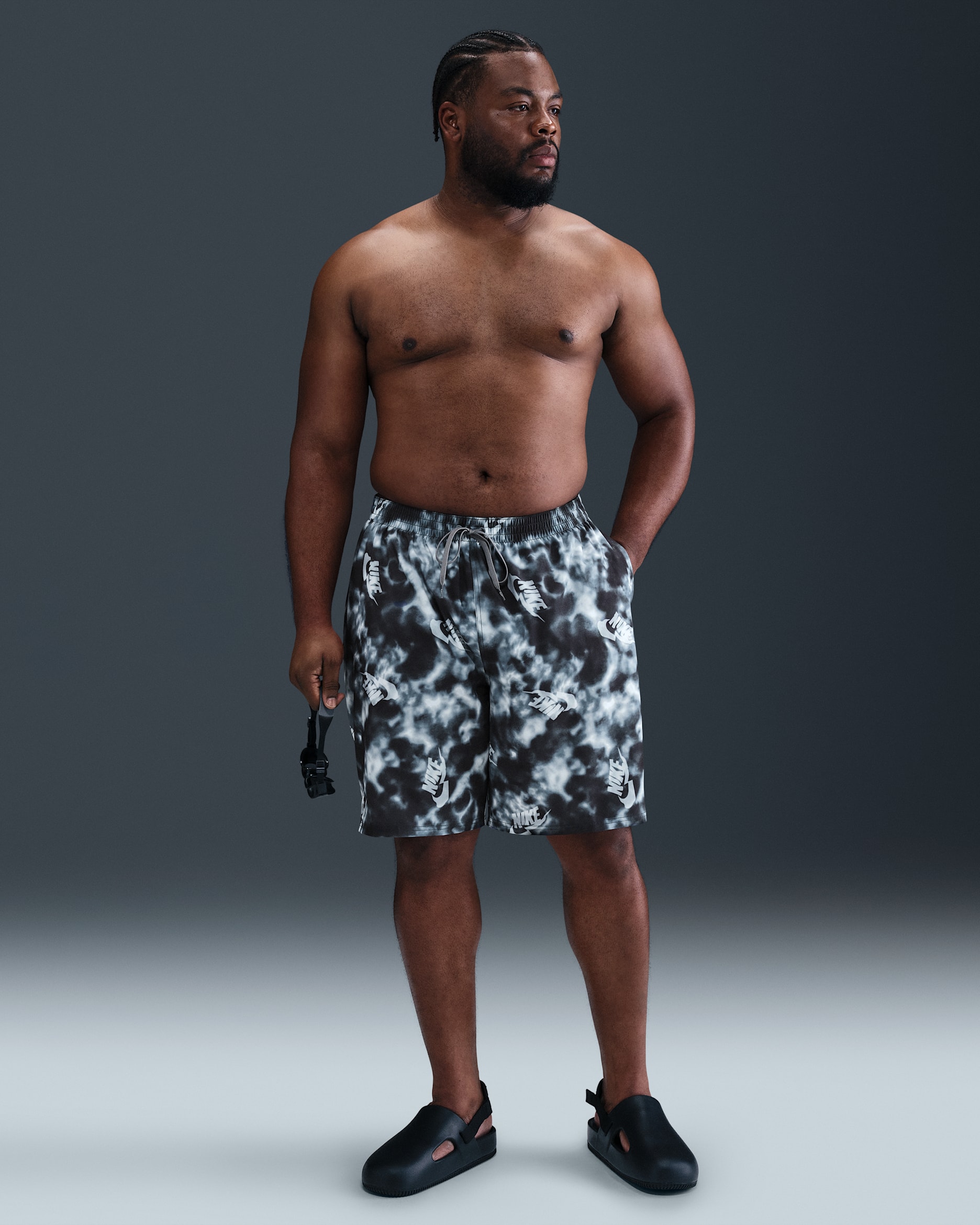 Nike Swim Breaker Men's 9" Fully Lined Volley Shorts (Extended Sizing) - Wolf Grey