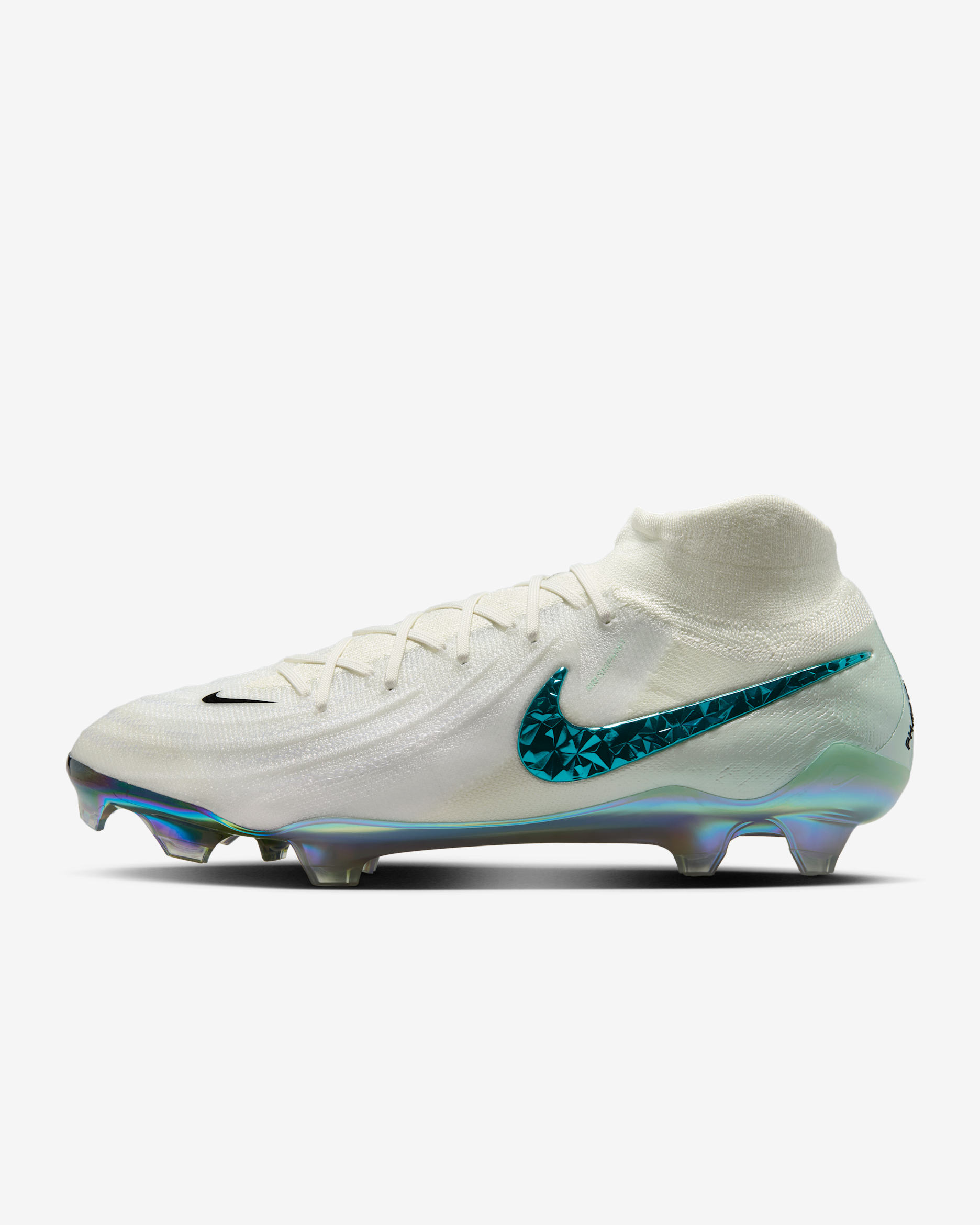 Tacos de fútbol para terreno firme de corte high Nike Phantom Luna 2 Elite AS - Blanco/Multicolor