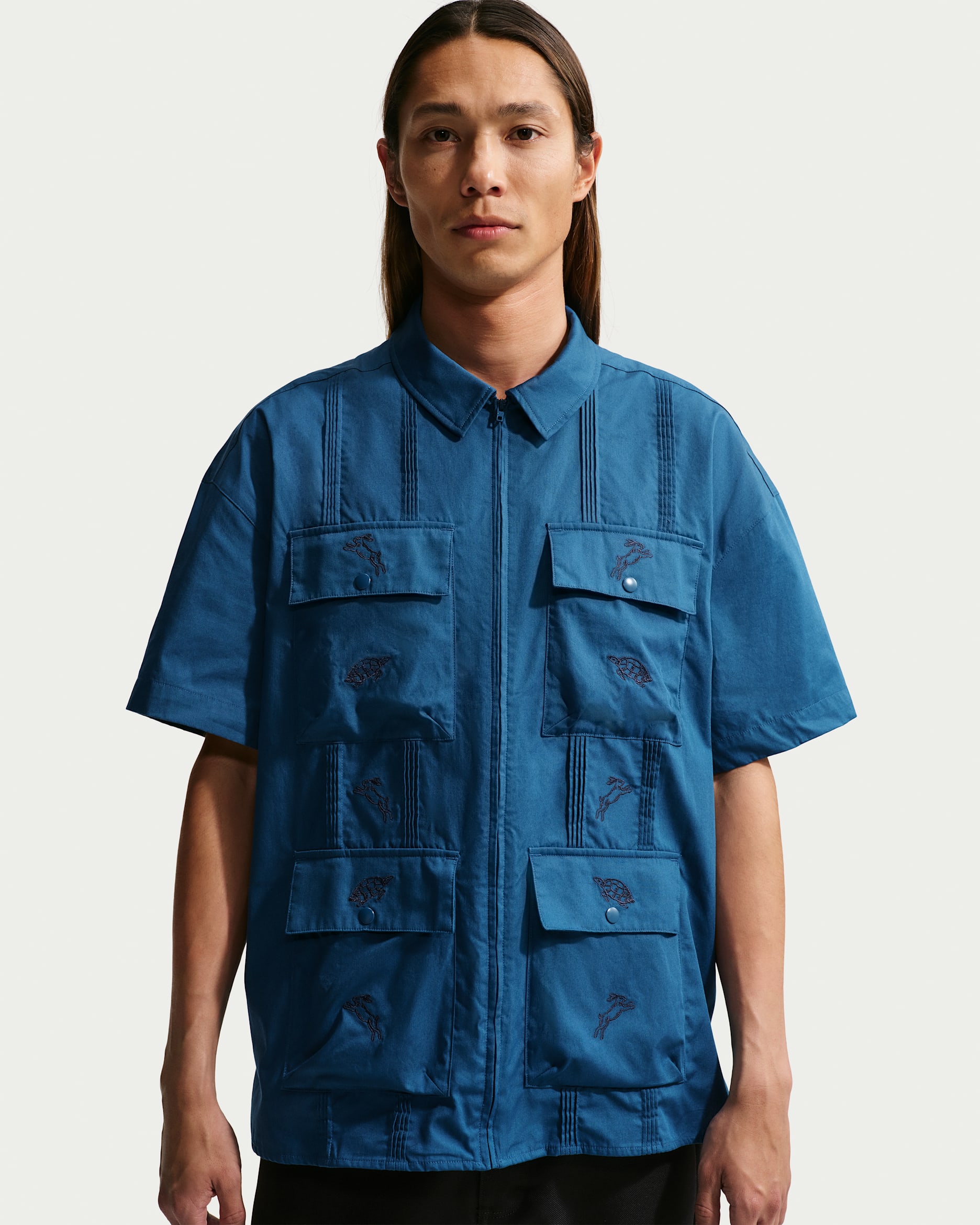 Nike Life Men's Cuban Sport Top - Court Blue/Blue Eclipse/Blue Eclipse