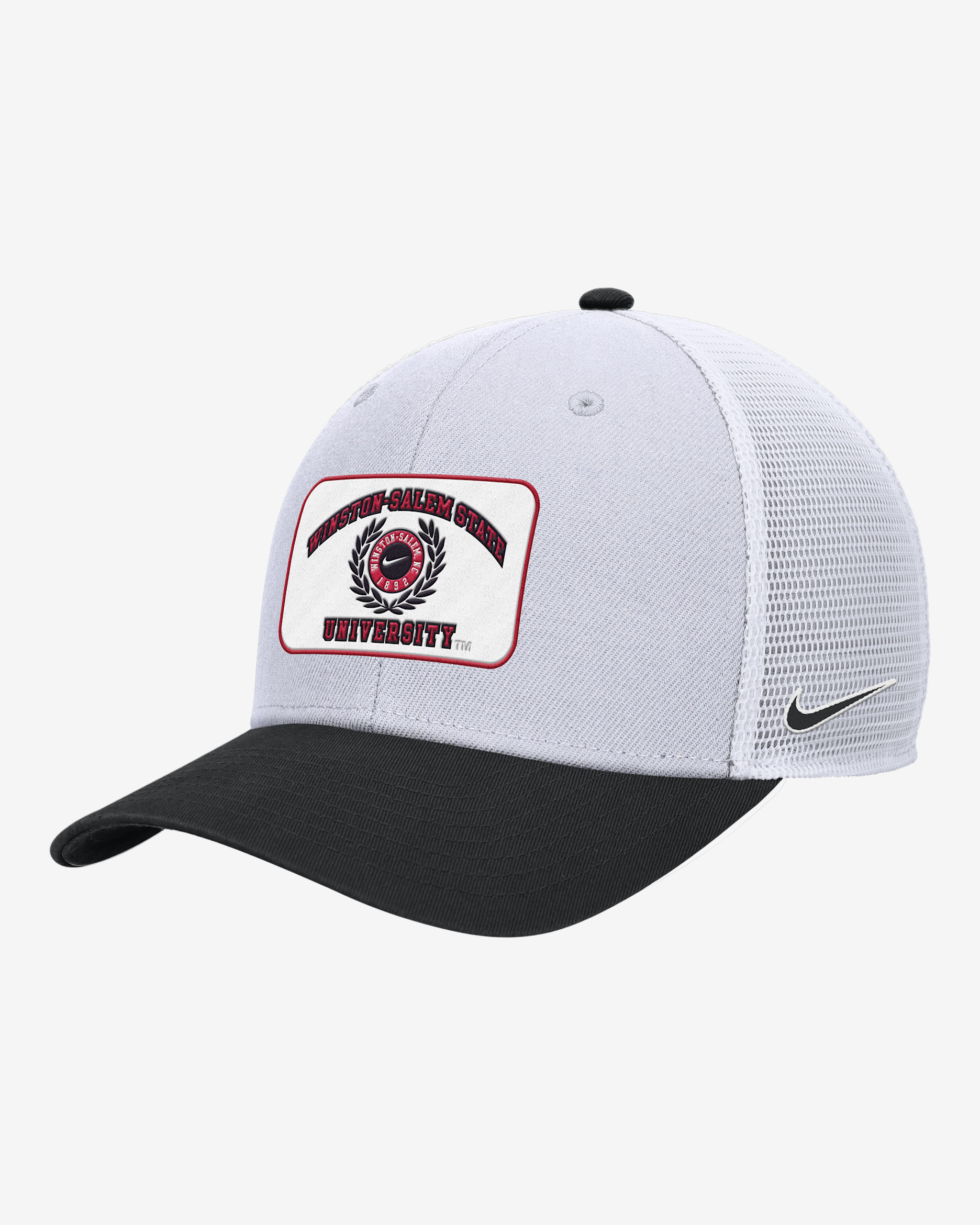 Gorra de rejilla universitaria Nike Winston-Salem Rise - Blanco
