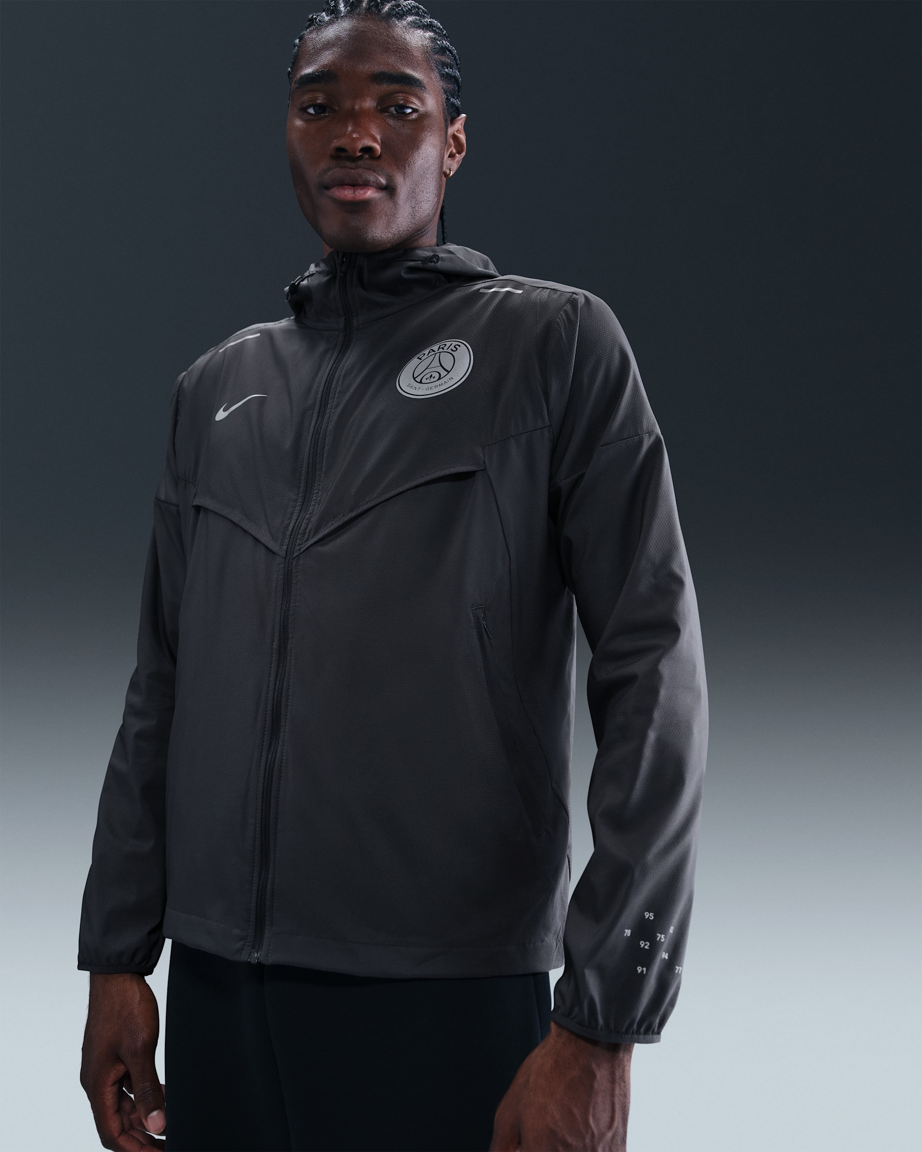 Veste Nike Football Paris Saint-Germain Impossibly Light Windrunner pour homme - Anthracite/Particle Grey