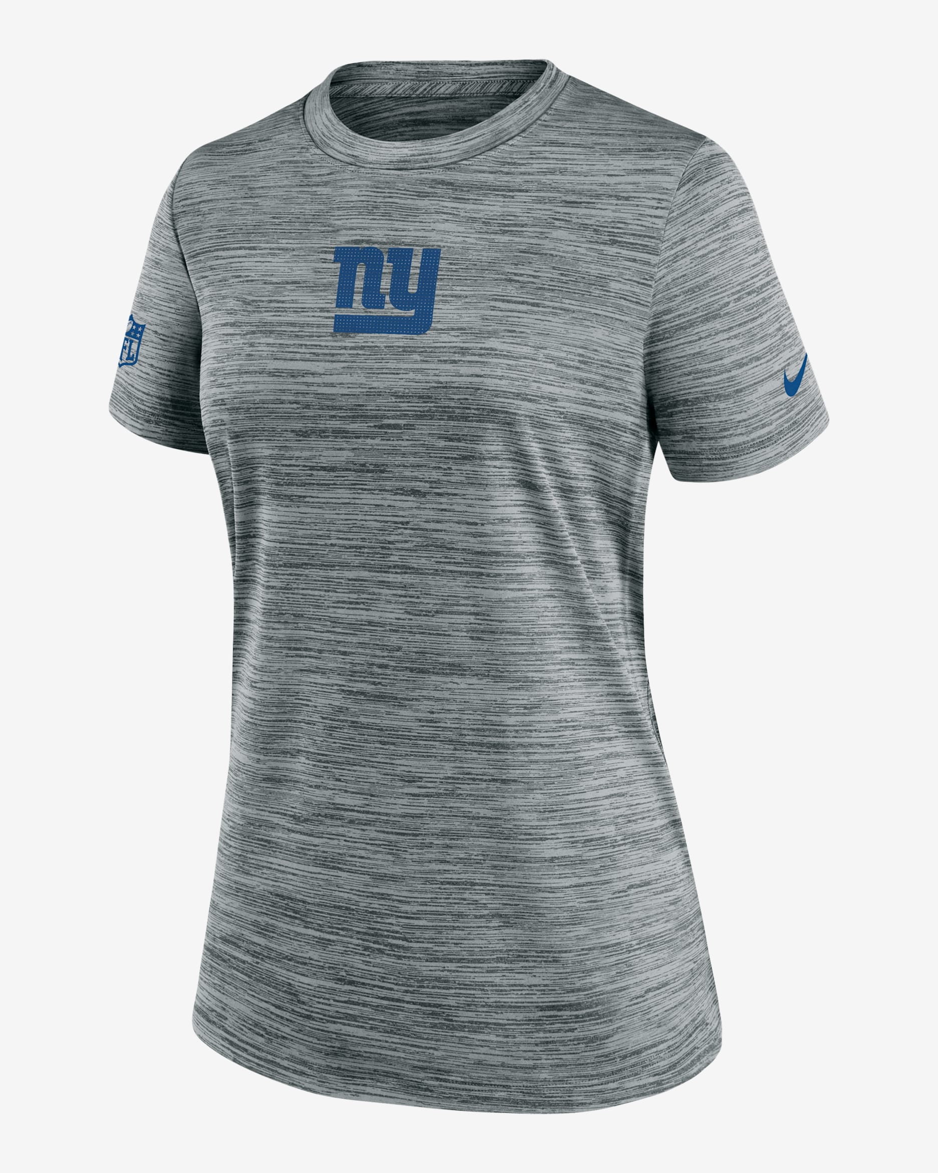 Playera Nike Dri-FIT de la NFL para mujer New York Giants Sideline Team Issue Velocity - Gris jaspeado