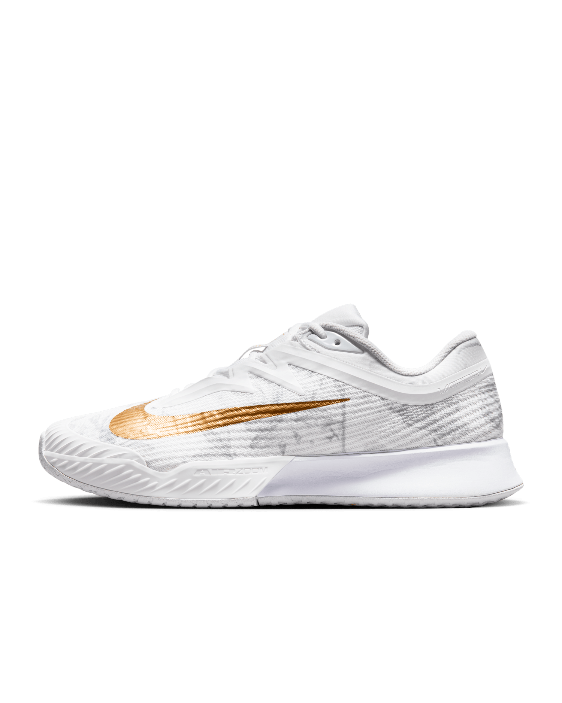 Nike Vapor Pro 3 Magnolia Men's Hard Court Tennis Shoes - White/Pure Platinum/Metallic Gold
