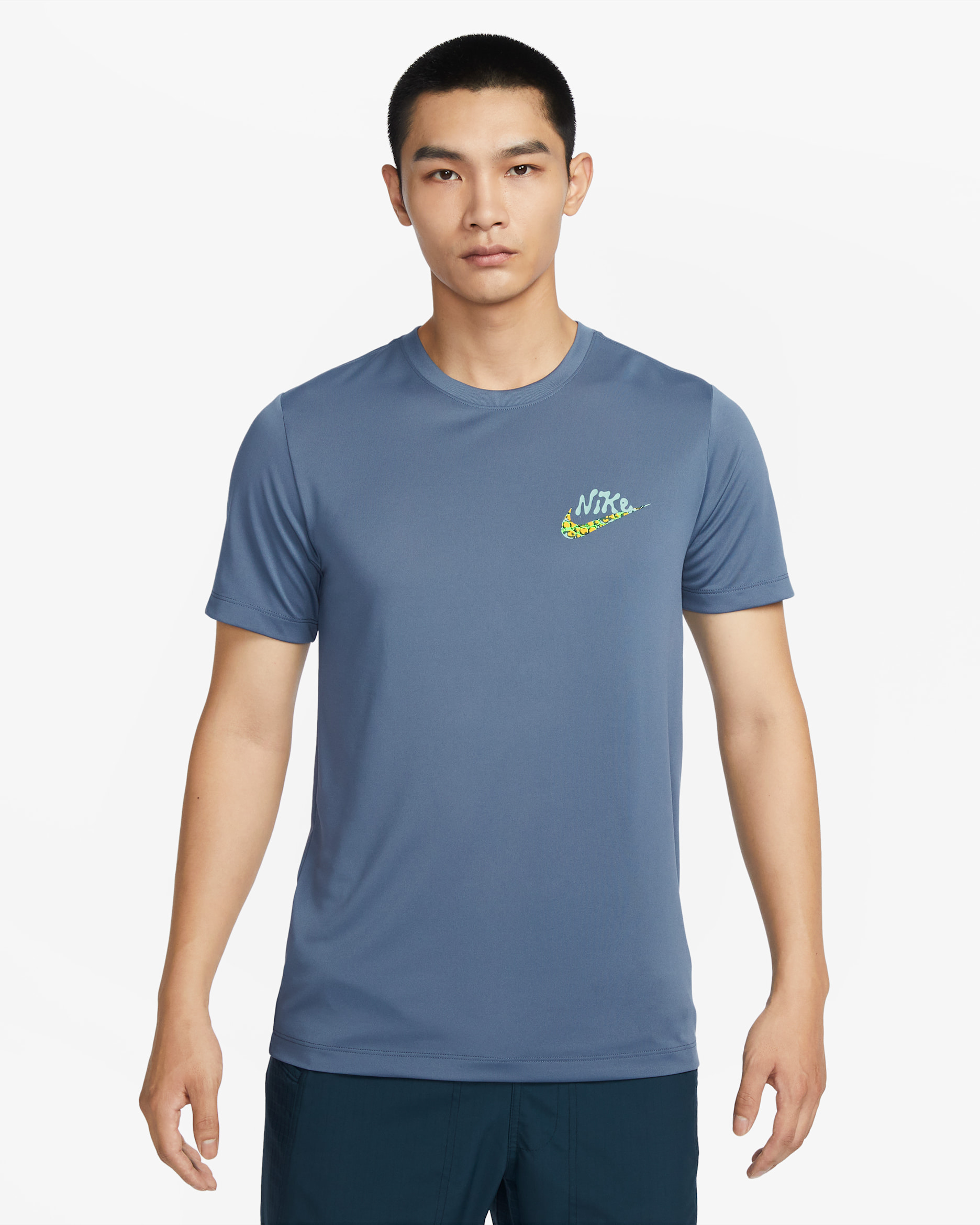 Nike Dri-FIT Men's Fitness T-Shirt - Diffused Blue