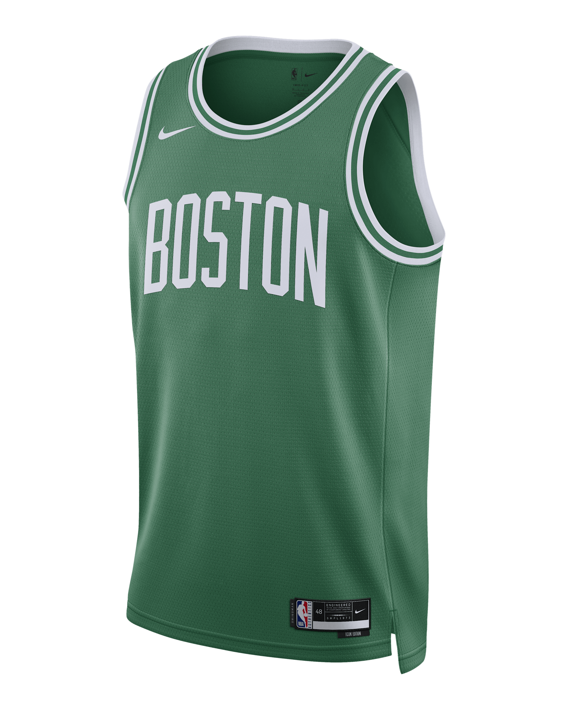 Jersey Nike Dri-FIT de la NBA Swingman para hombre Boston Celtics Icon Edition - Trébol/Blanco