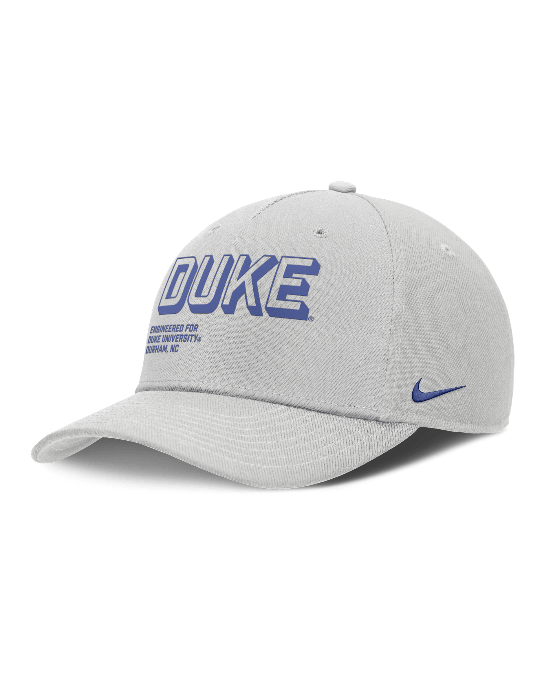 Gorra universitaria Nike ajustable para hombre Duke On-Field Primetime Rise - Gris