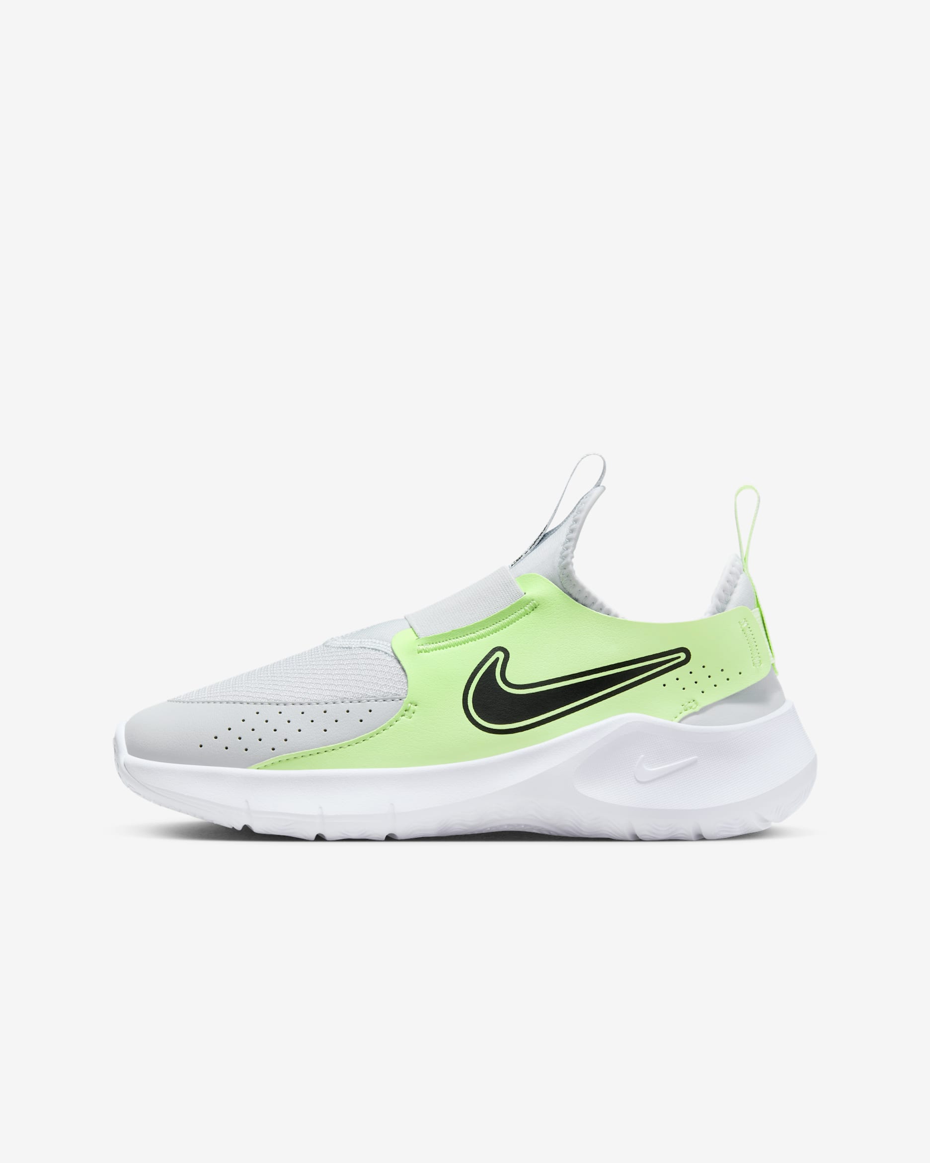 Nike Flex Runner 3 Big Kids' Road Running Shoes - Pure Platinum/Barely Volt/Black