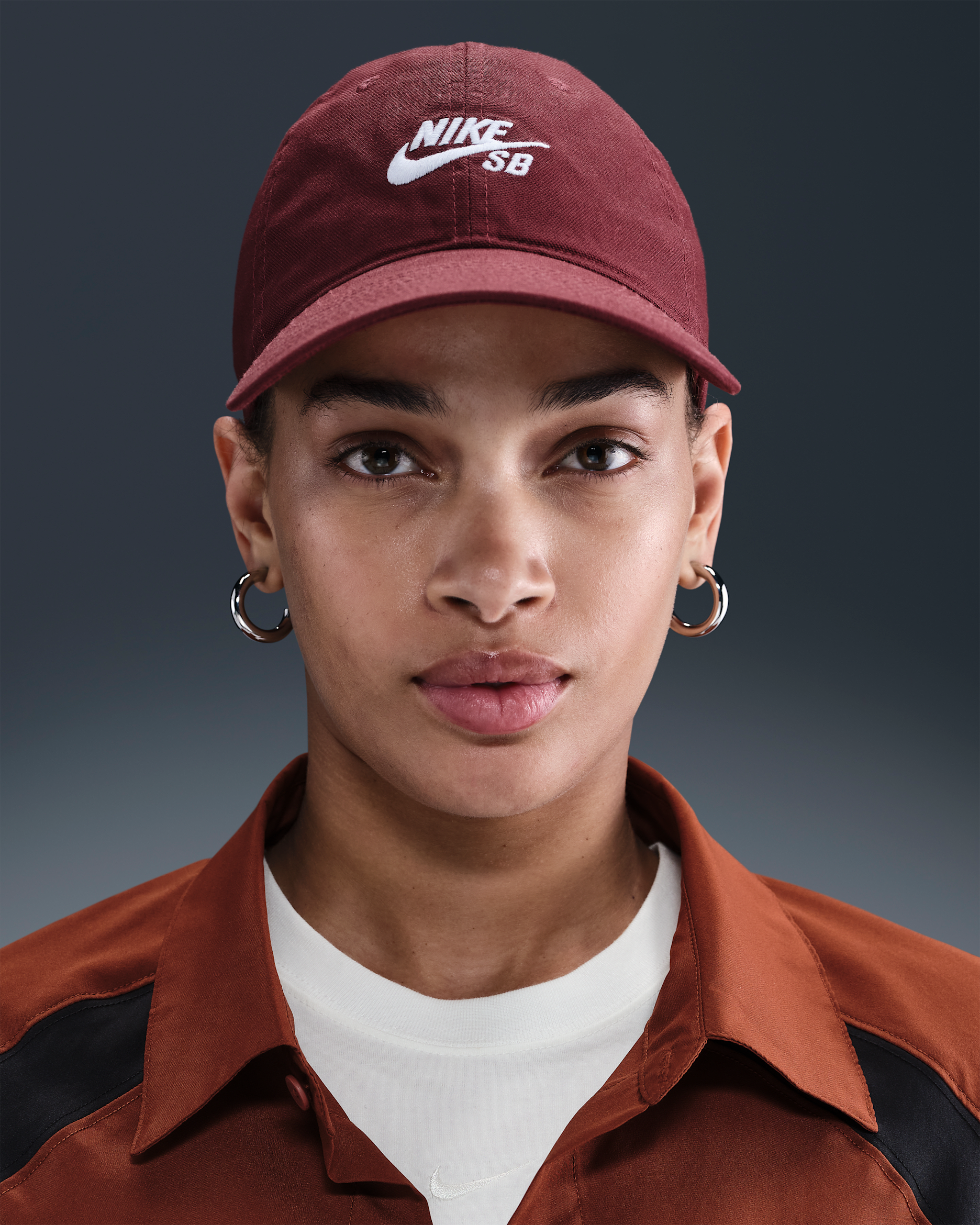 Nike SB Club Unstructured Skate Cap - Dark Team Red/White