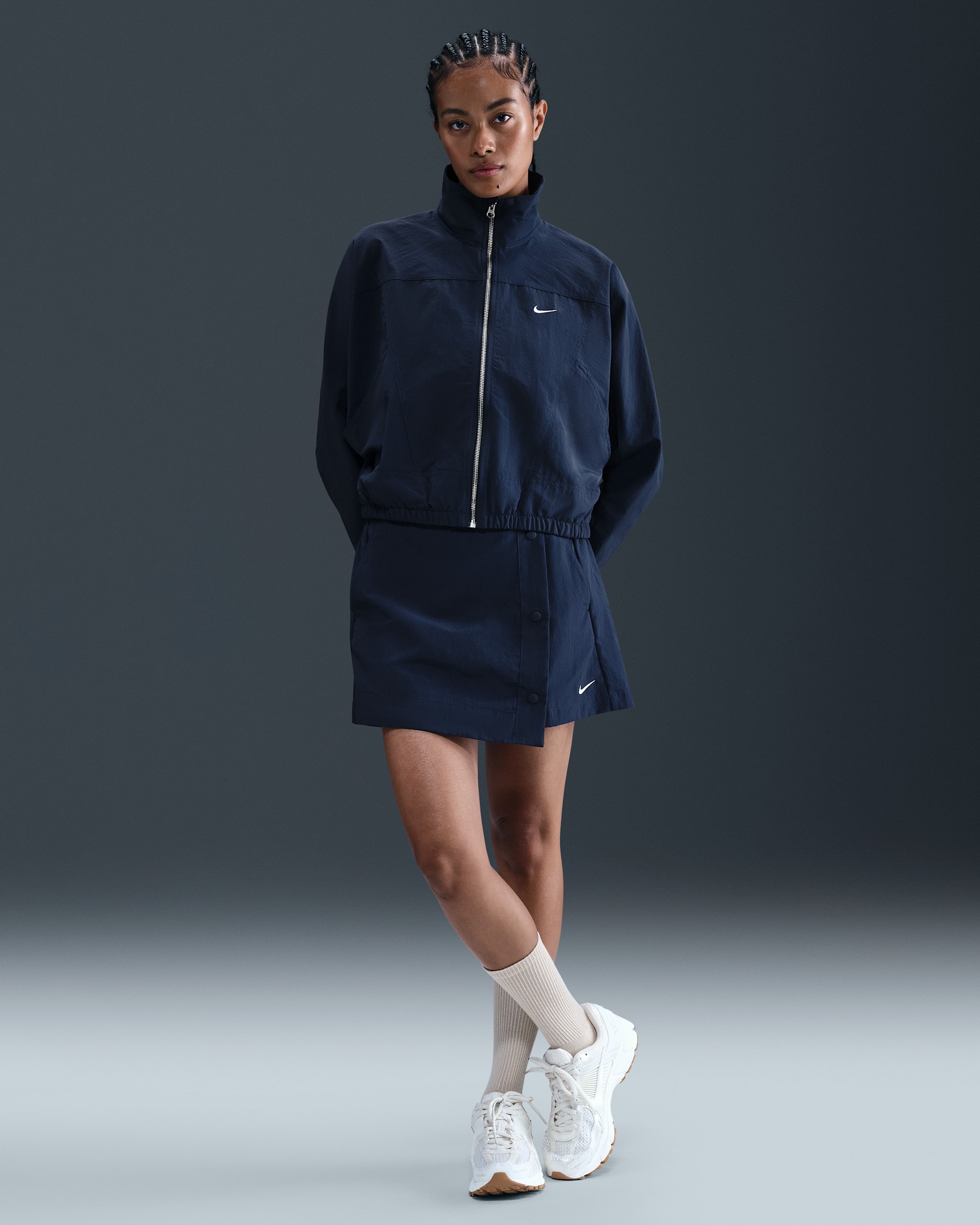 Nike Sportswear Essential Women's Woven Skort - Midnight Navy/Sail
