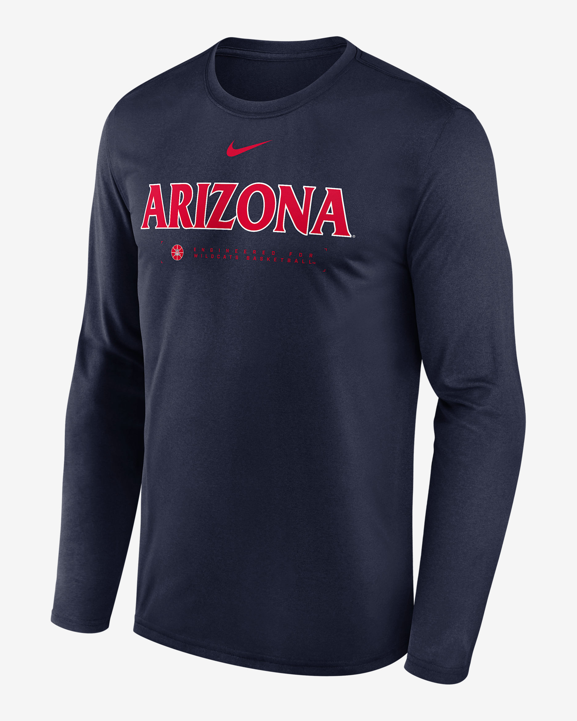 Arizona Courtside Basketball Shootaround Legend Men's Nike Dri-FIT College Long-Sleeve T-Shirt - Navy