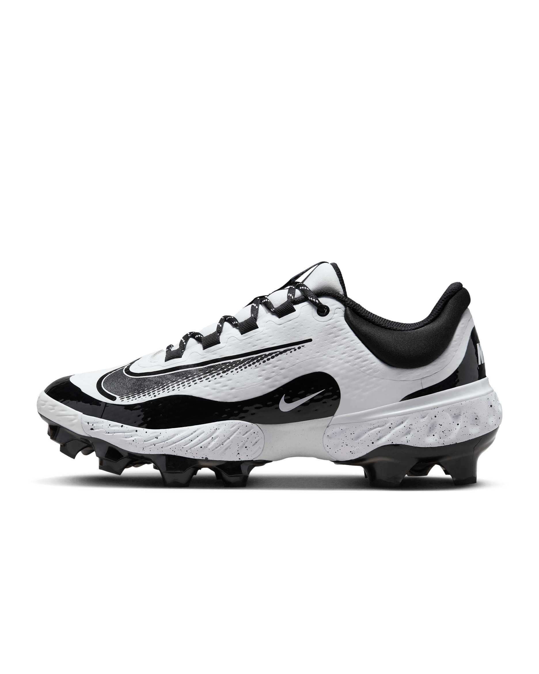Nike Alpha Huarache Elite 4 Low MCS Men's Baseball Cleats - White/Black