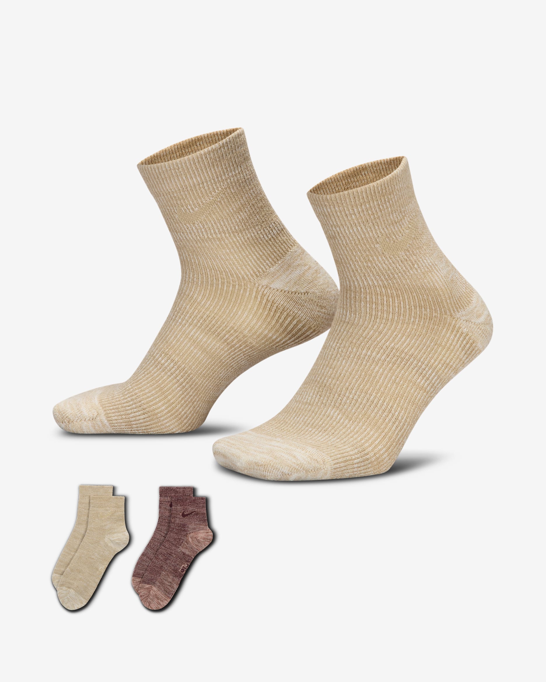 Nike Everyday Cushioned Ankle Socks (2 Pair) - Multi-Color